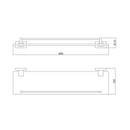 Полка стеклянная BELZ B90207, хром