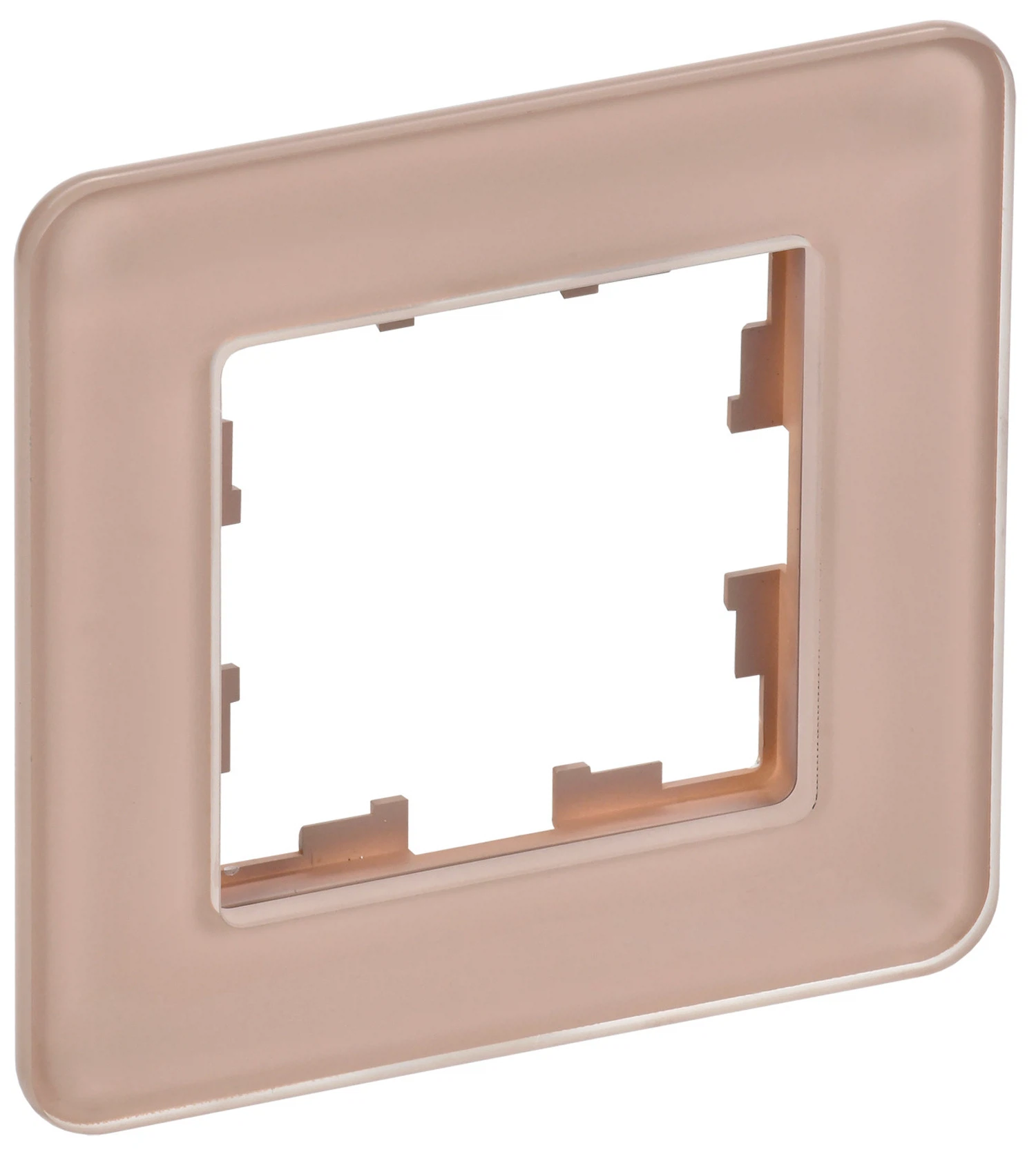 Изображение товара Рамка IEK BRITE DECOR Дымчатый матовый стекло однопостовая