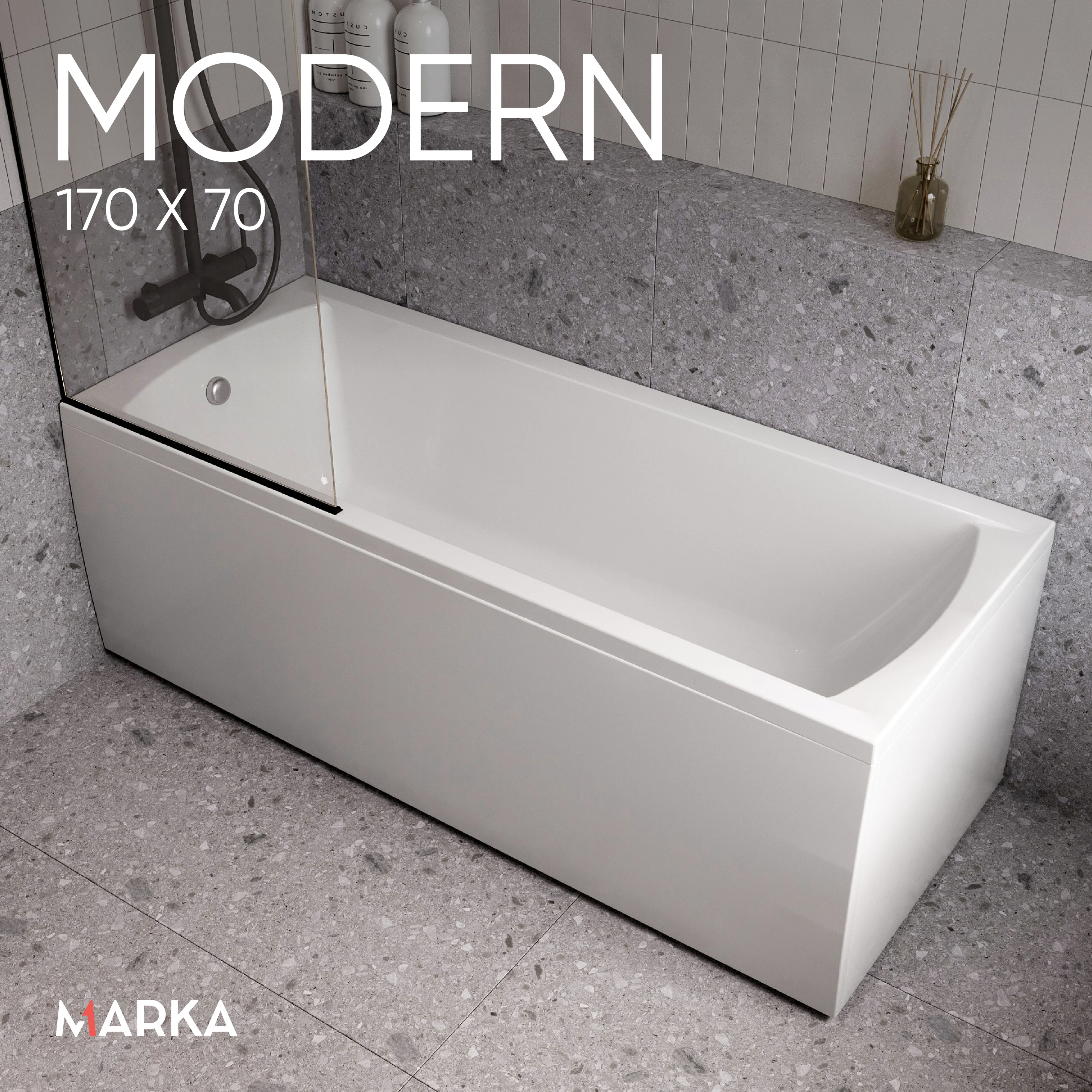 Изображение товара Ванна акриловая прямоугольная Marka One MODERN 170 * 70