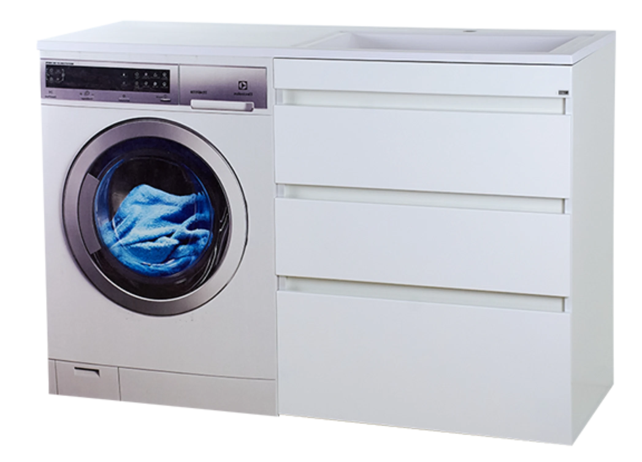 Изображение товара Mistу Фостер 70 тумба под раковину напольная белая с 3 ящиками