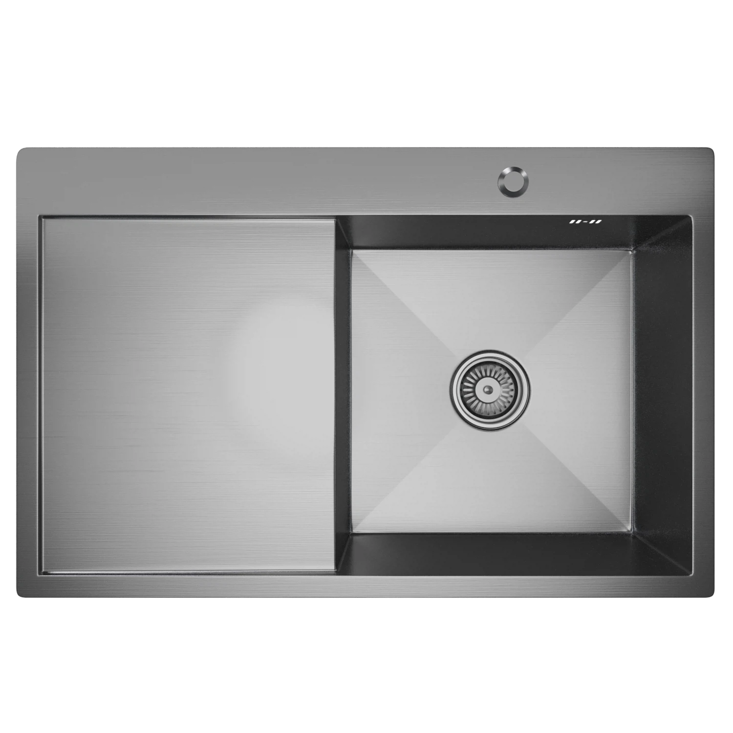 Изображение товара Мойка кухонная врезная из нержавеющей стали Mixline Pro 78x50 см с сифоном и защитным покрытием