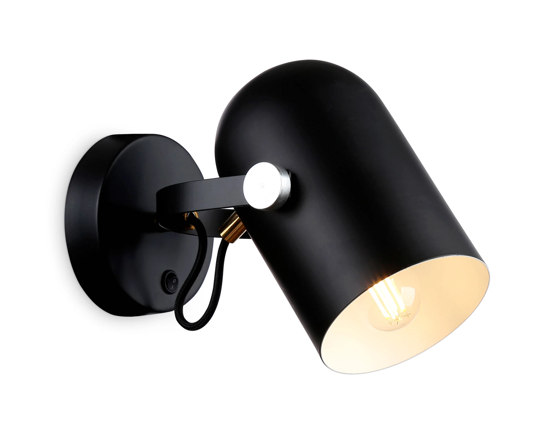 Изображение товара Накладной спот с выключателем в стиле лофт TR8204 AMBRELLA LIGHT черный E27 max 40W D117*280