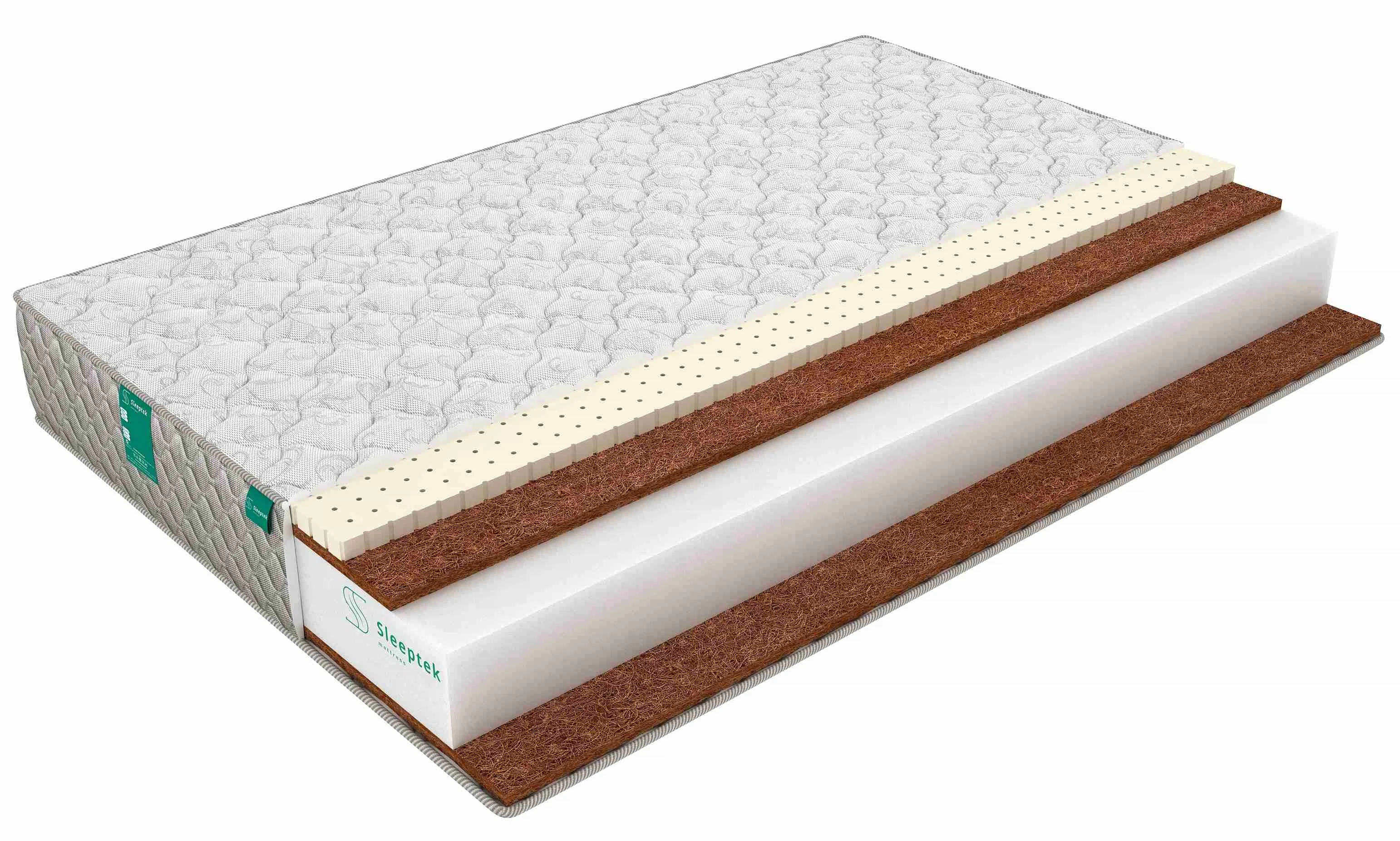 Изображение товара Матрас Sleeptek Roll Latex DoubleStrong 90х200 см беспружинный с натуральными наполнителями