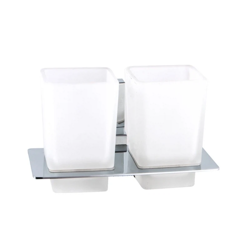 Изображение товара Стакан для ванной комнаты двойной Haiba HB8808, хром