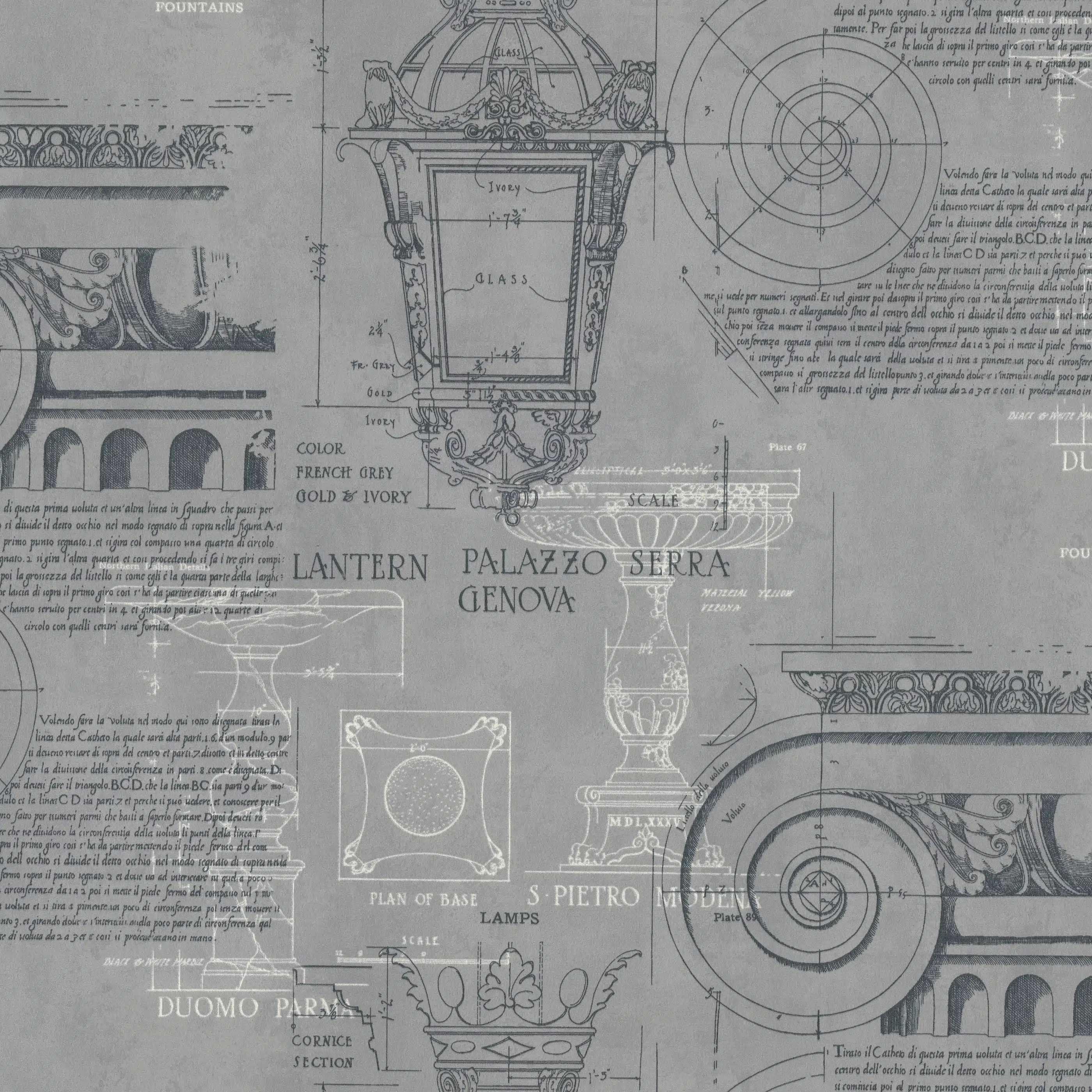 Изображение товара Обои флизелиновые Vitruvius Euro Decor, серые, 1,06*10,05м, 7319-13