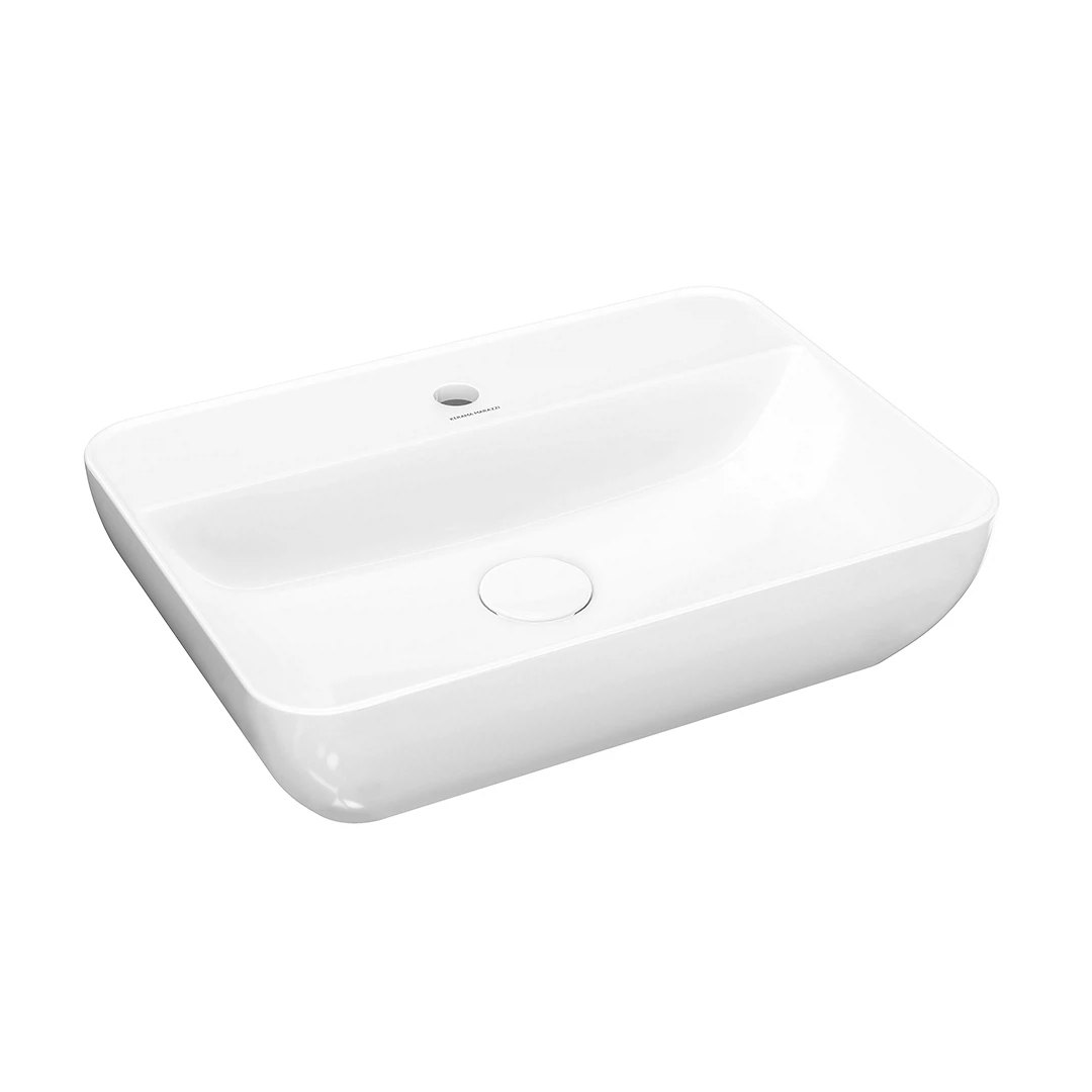 Изображение товара Раковина накладная PLAZA 55 белая глянцевая Kerama Marazzi