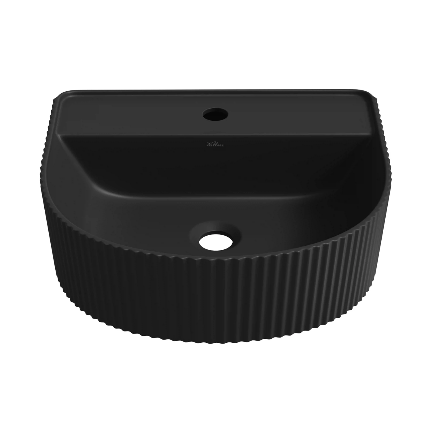 Изображение товара Настенная или накладная раковина Wellsee Festive Fox 40x35 см черная