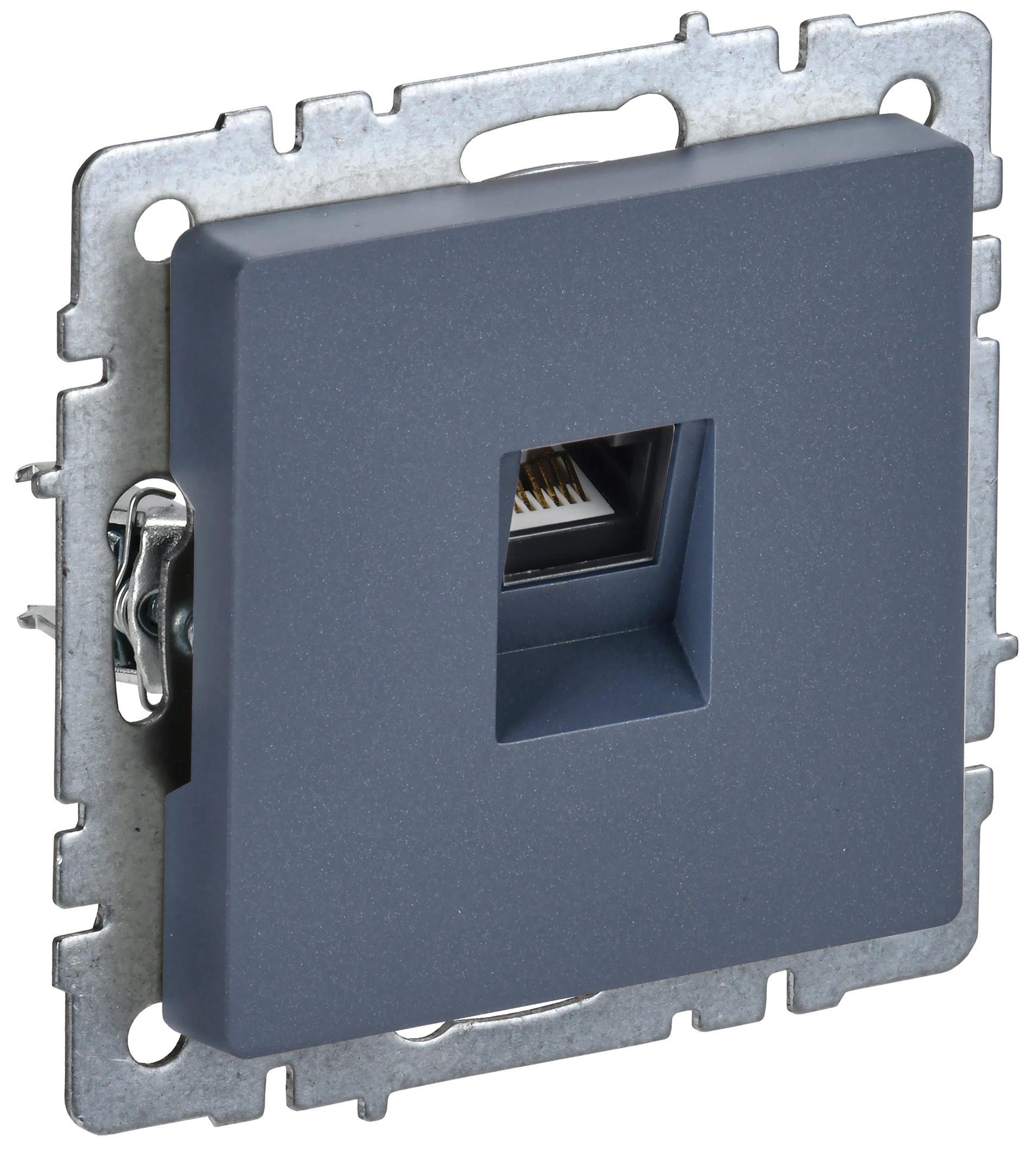 Изображение товара Розетка компьютерная двойная RJ45 IEK BRITE BASE Маренго кат.5E РК10-БрМ.