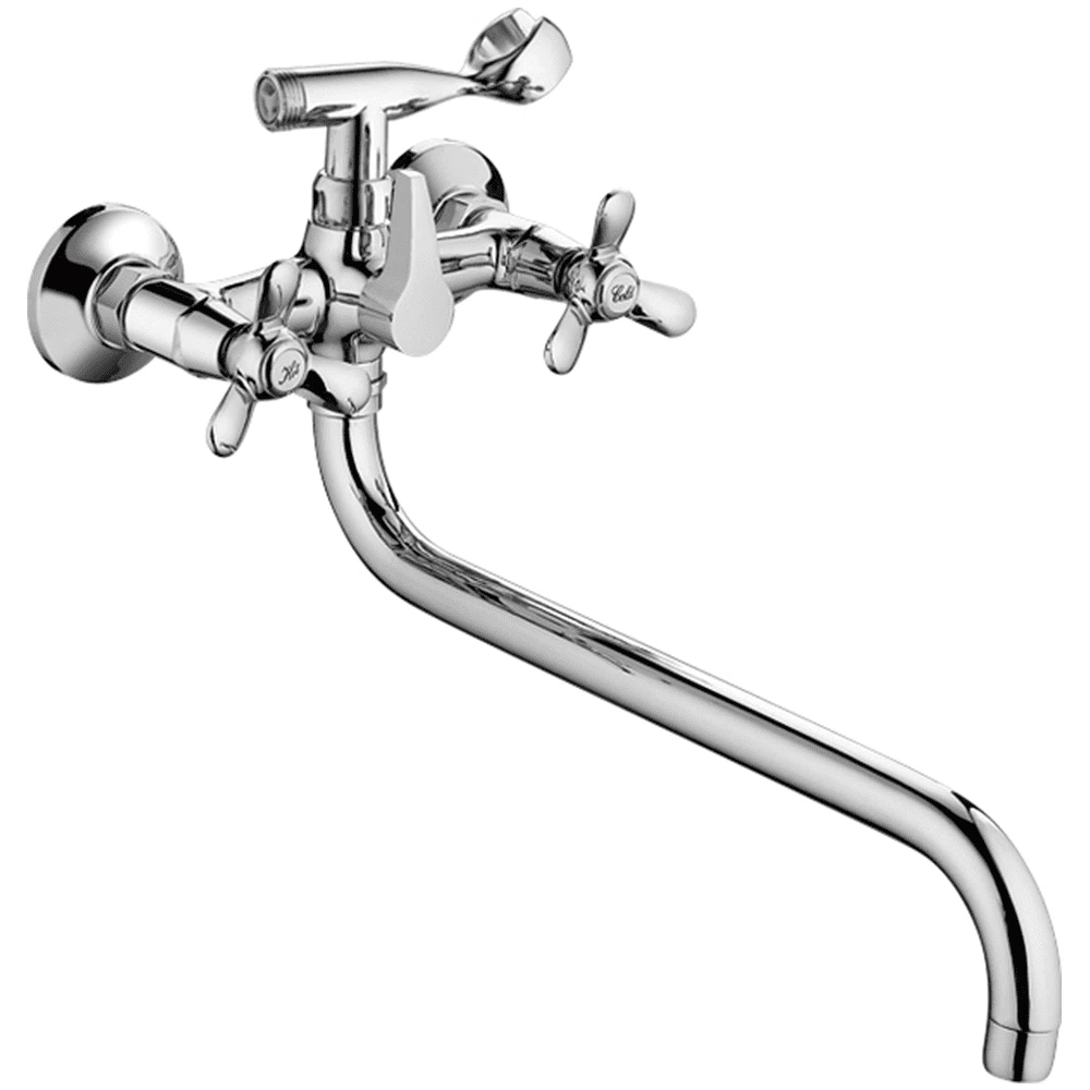 Изображение товара Смеситель для ванны FASHUN A2212 хром с душевым гарнитуром, поворотный излив