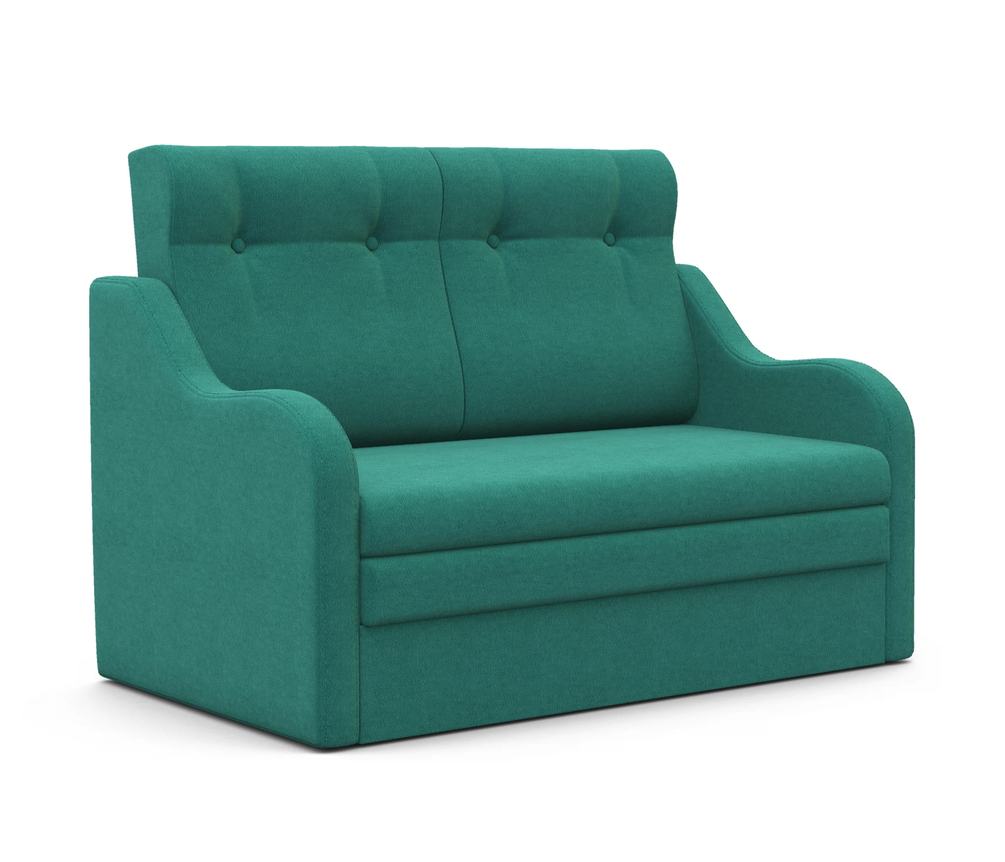 Изображение товара Диван-кровать Классика 2В велюр бирюзовый компактный мягкий классический стиль