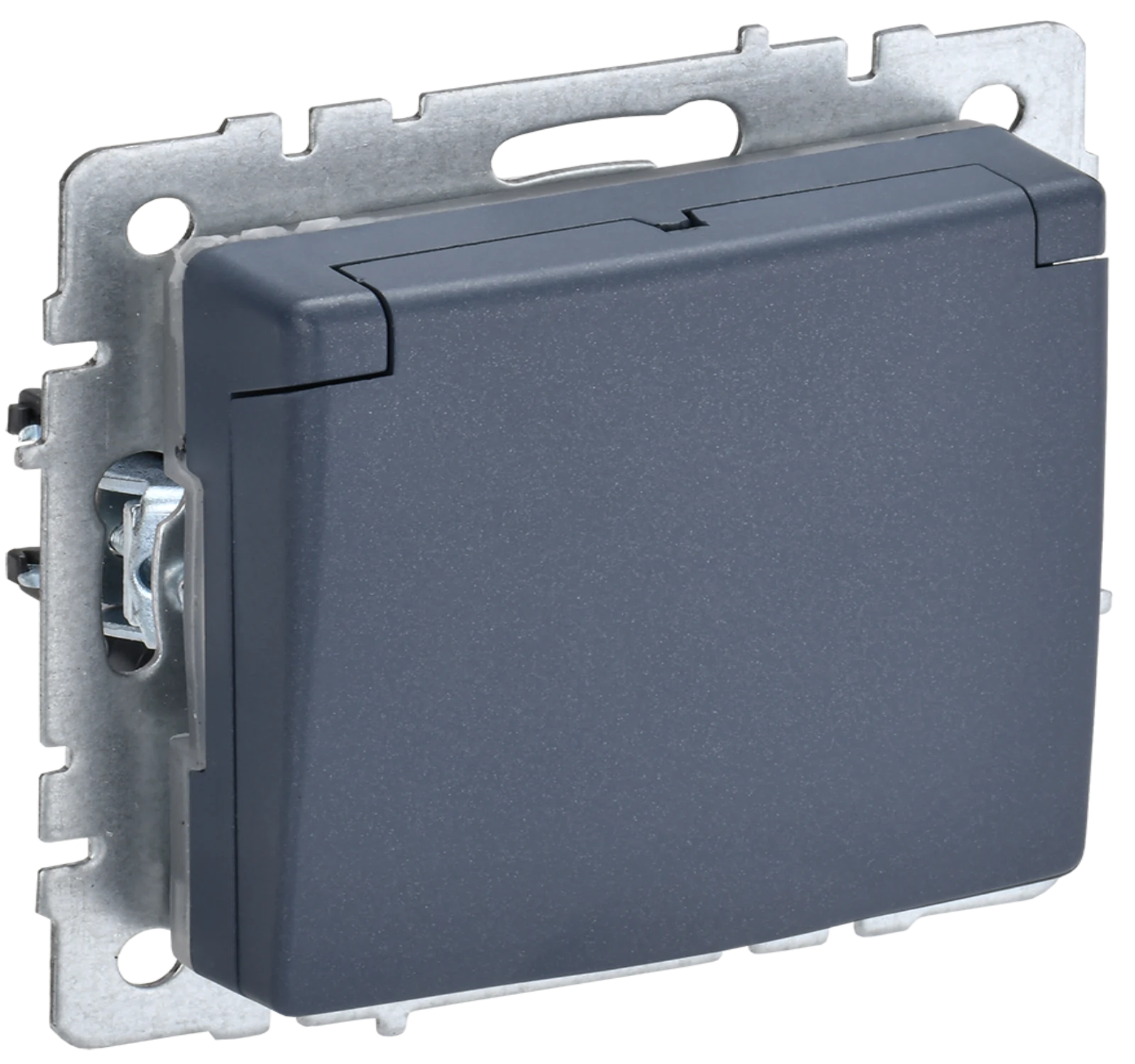 Изображение товара Розетка IEK BRITE с заземлением 16 A синяя, 1 módulo, скрытый монтаж