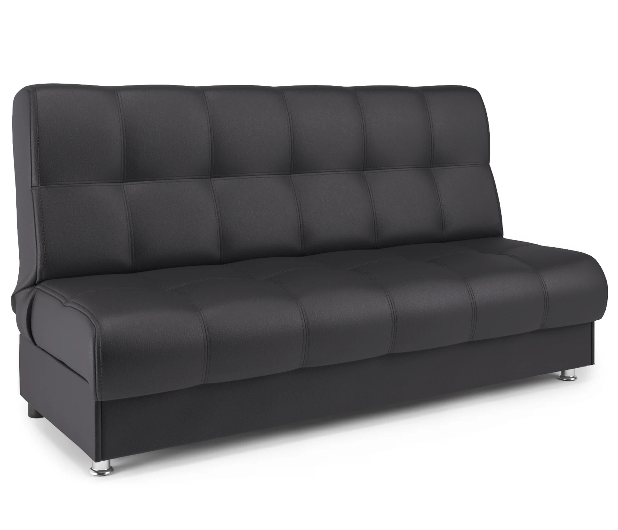 Изображение товара Диван-книжка Гамма БП из экокожи черного цвета с бельевым ящиком