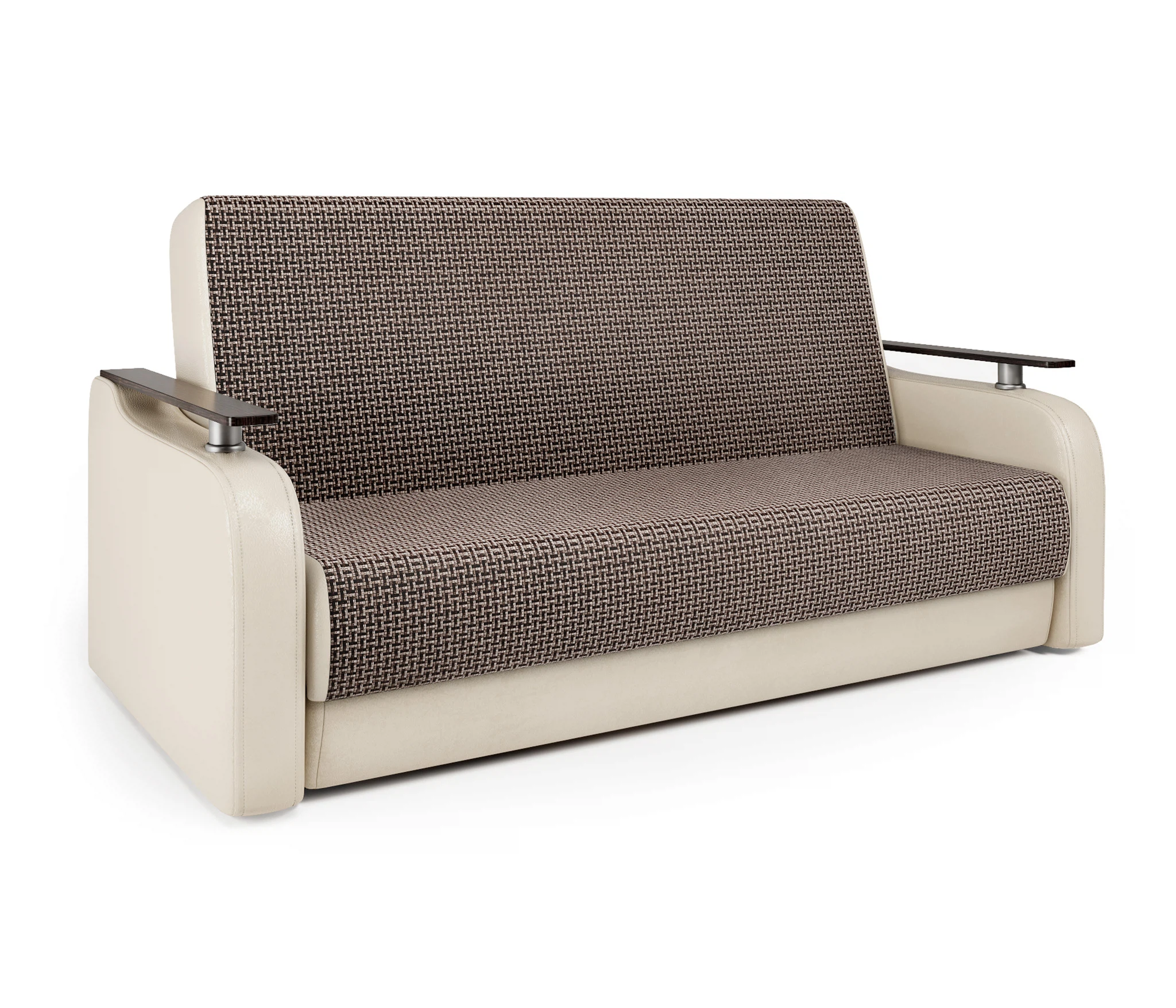 Изображение товара Диван-книжка Грант Д 120 Корфу коричневый и экокожа беж