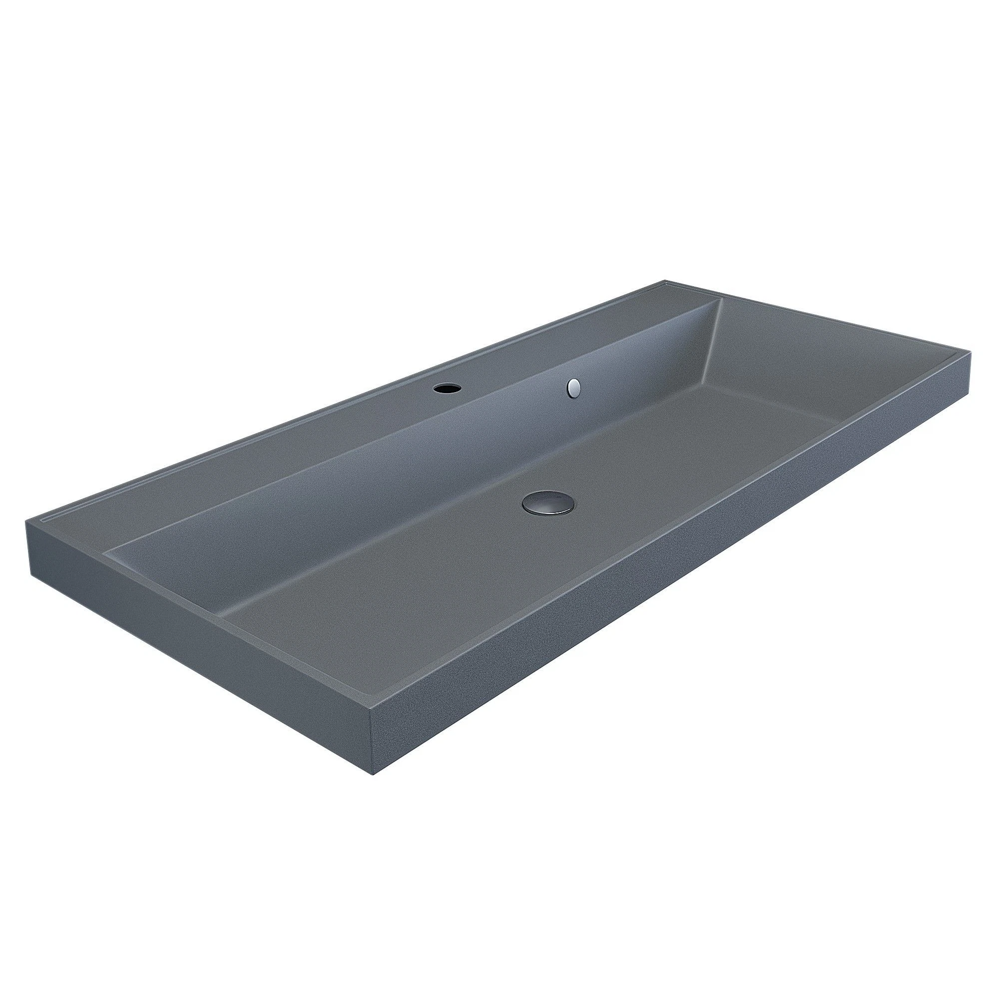 Изображение товара Раковина для ванной комнаты Uperwood Classic Quartz 100x45 см серого цвета