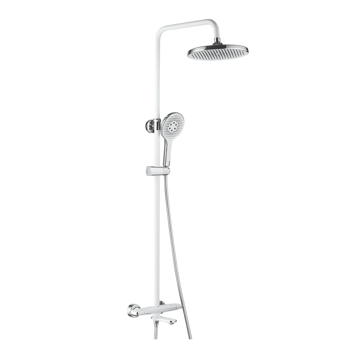 Изображение товара Душевая система с термостатом Rose R3996F, белый/хром