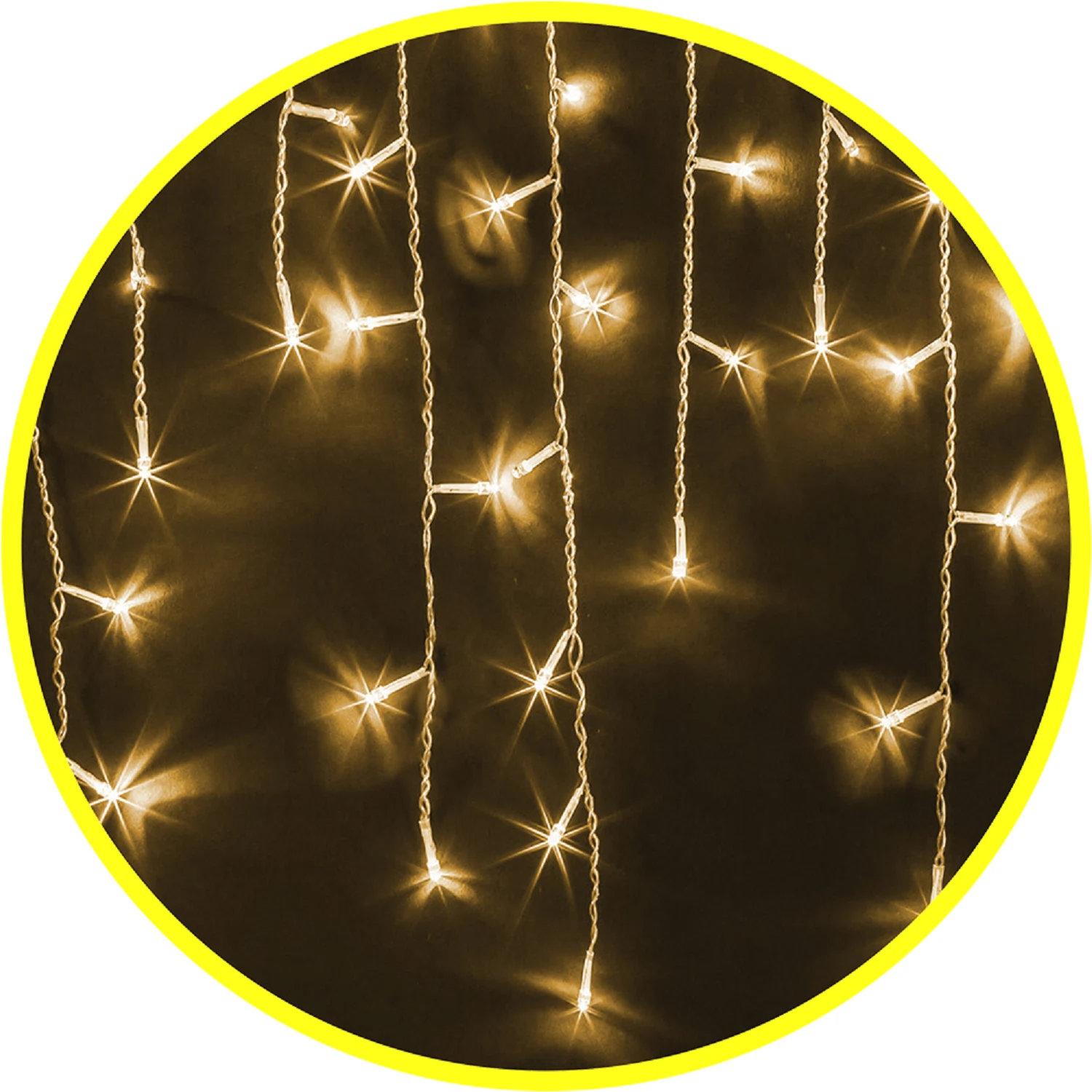 Изображение товара Гирлянда уличная Navigator 93 688, бахрома 4.7*0.6 м, теплый свет, черный ПВХ, IP44