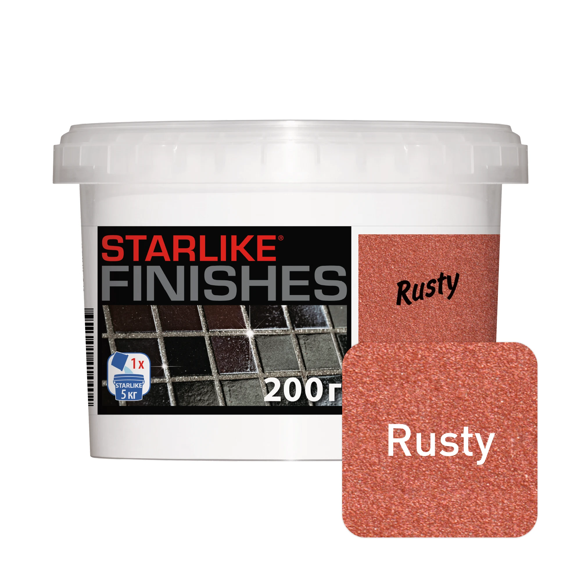 Изображение товара Добавка для эпоксидной затирки LITOKOL STARLIKE FINISHES RUSTY цвет красный металик 0,2кг