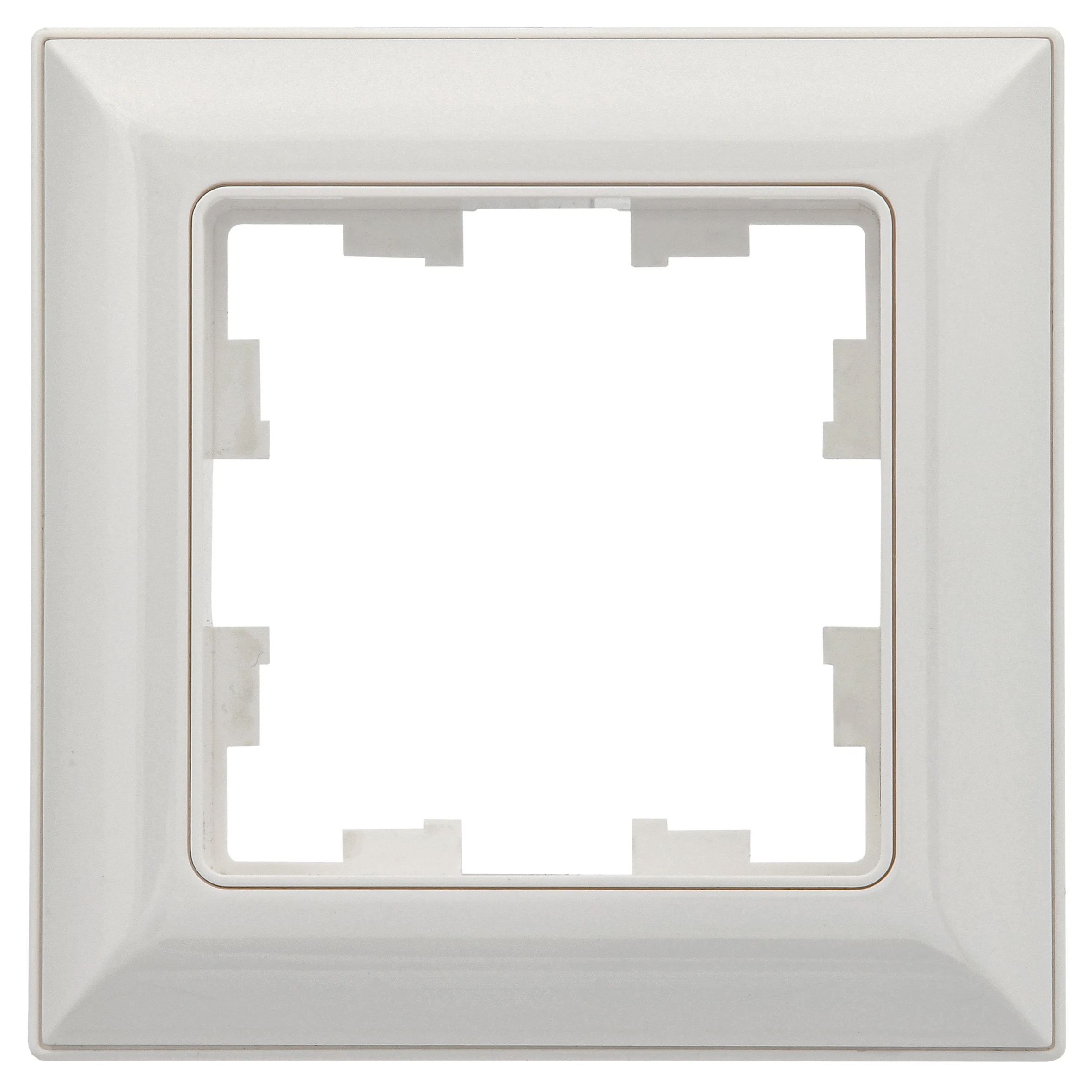 Изображение товара Рамка IEK BRITE DECOR Белый 3D-форма одноместная для электропроводки