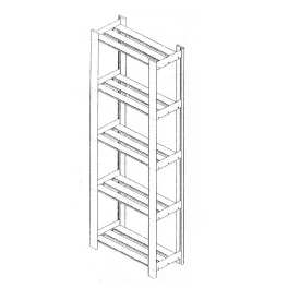 Стеллаж, хвоя, 5 полок