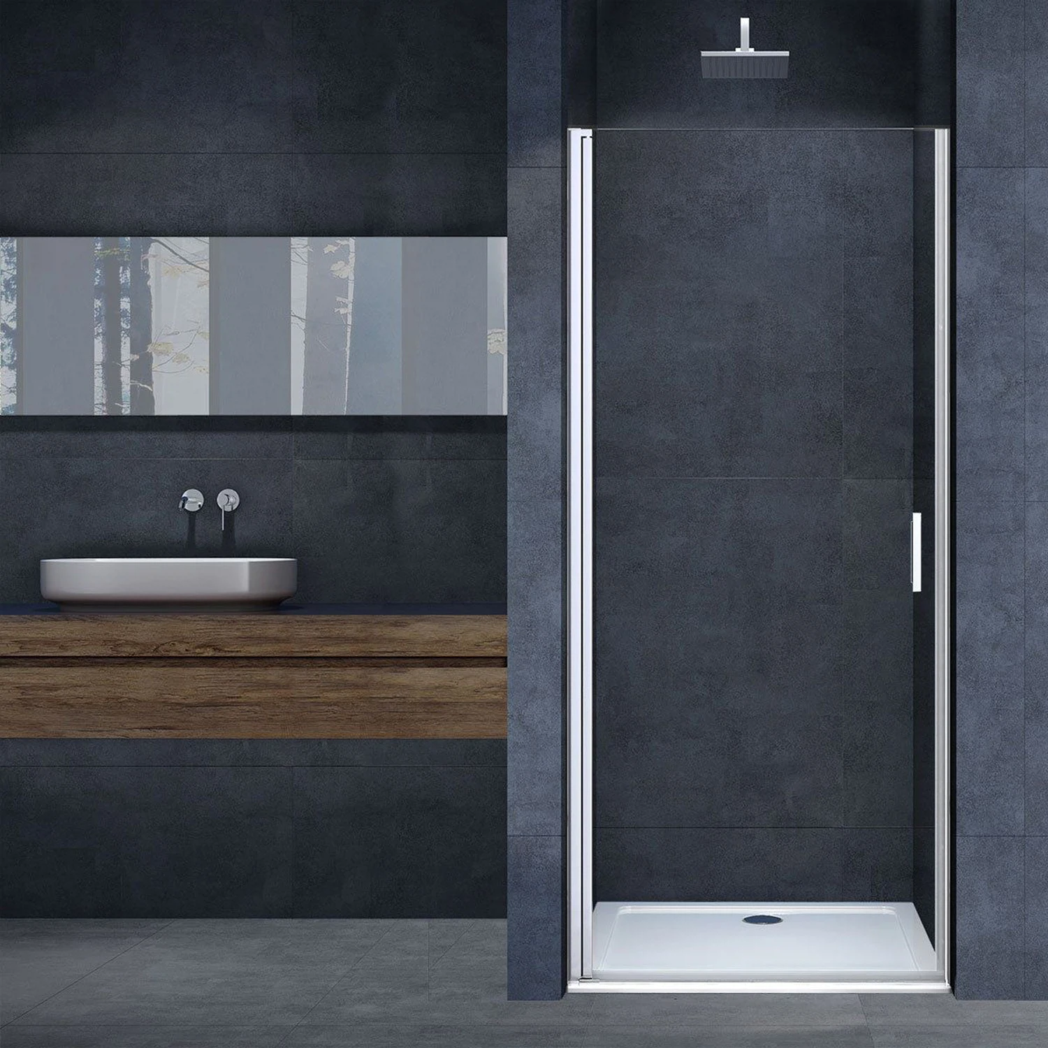 Изображение товара Душевая дверь Vincea Alpha VDP-3AL950CL 95х195 стекло прозрачное