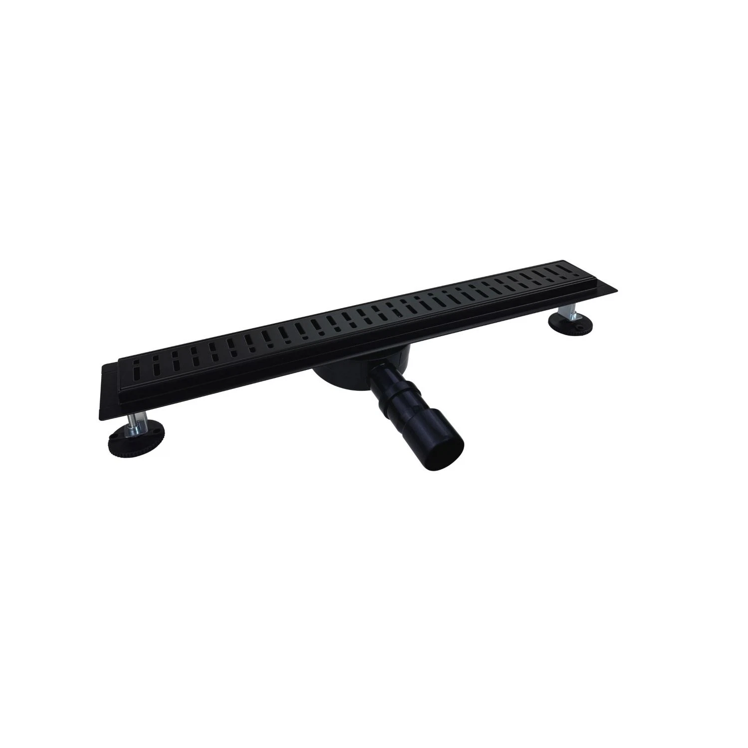 Изображение товара Линейный душевой трап РМС ТЛ03Ч 70х7 с боковым выпуском и перфорированной решеткой