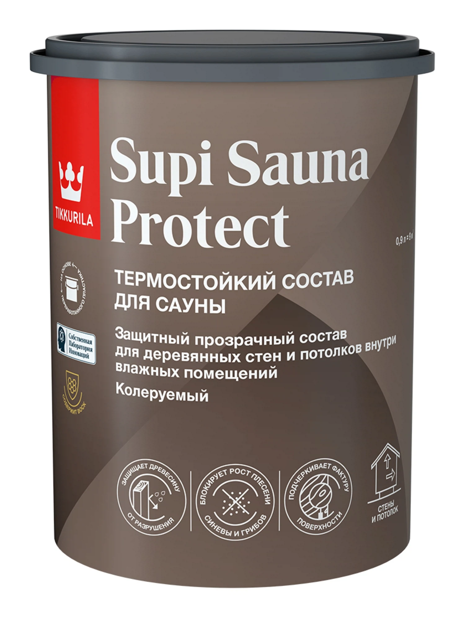 Изображение товара Термостойкий состав TIKKURILA SAUNA PROTECT EP 0,9л полуматовый Изображение товара Термостойкий состав TIKKURILA SAUNA PROTECT EP 0,9л полуматовый