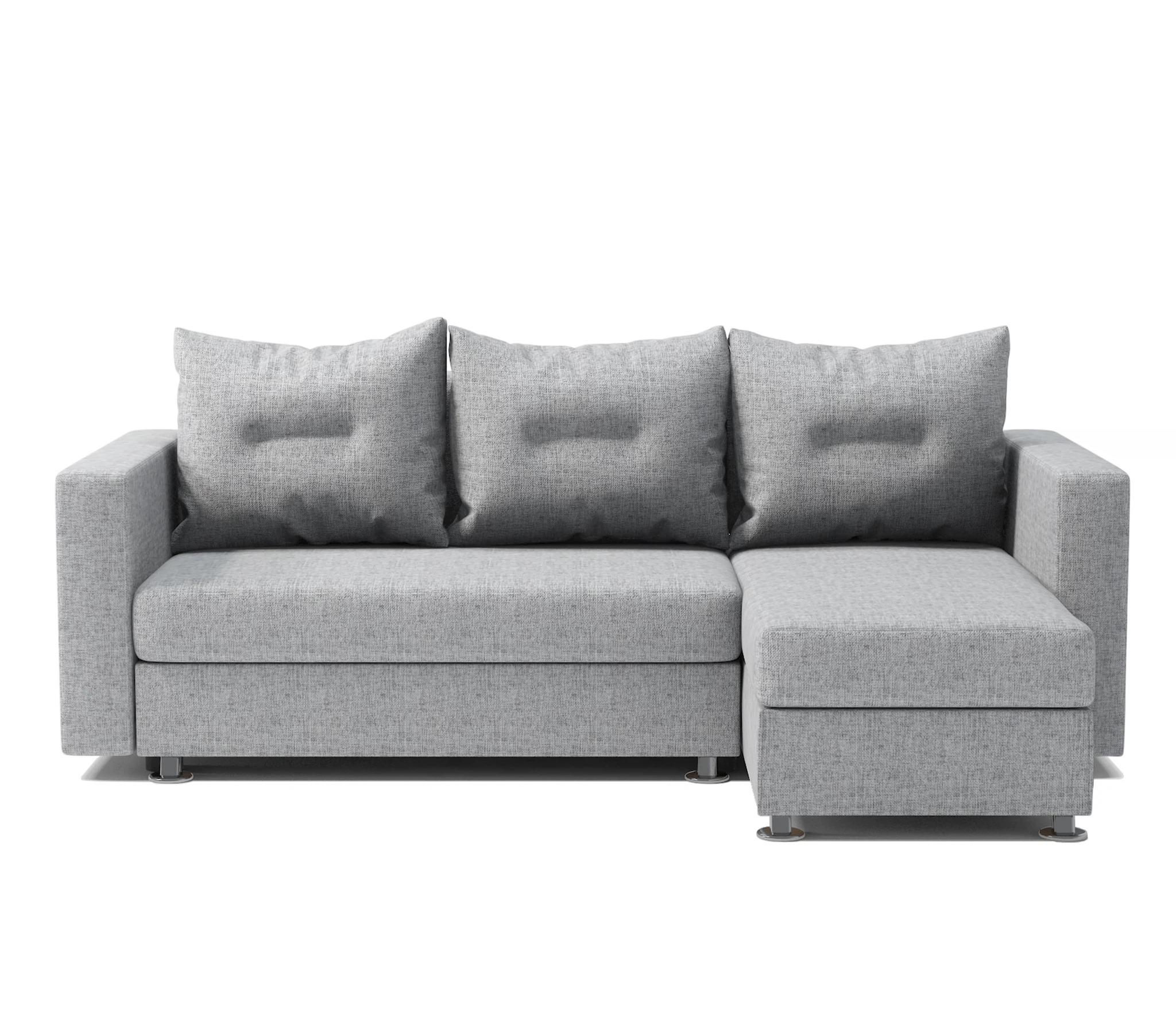 Изображение товара Угловой диван Ария правый серый с ящиком для белья