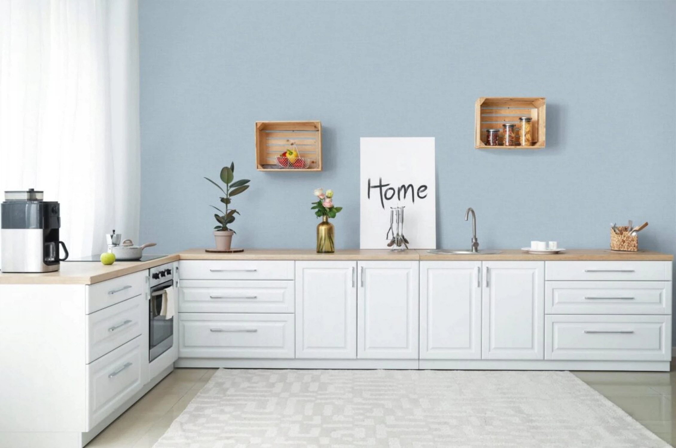 Изображение товара Обои виниловые Grandeco Icon Maison 1.06 м 10.05 м голубые