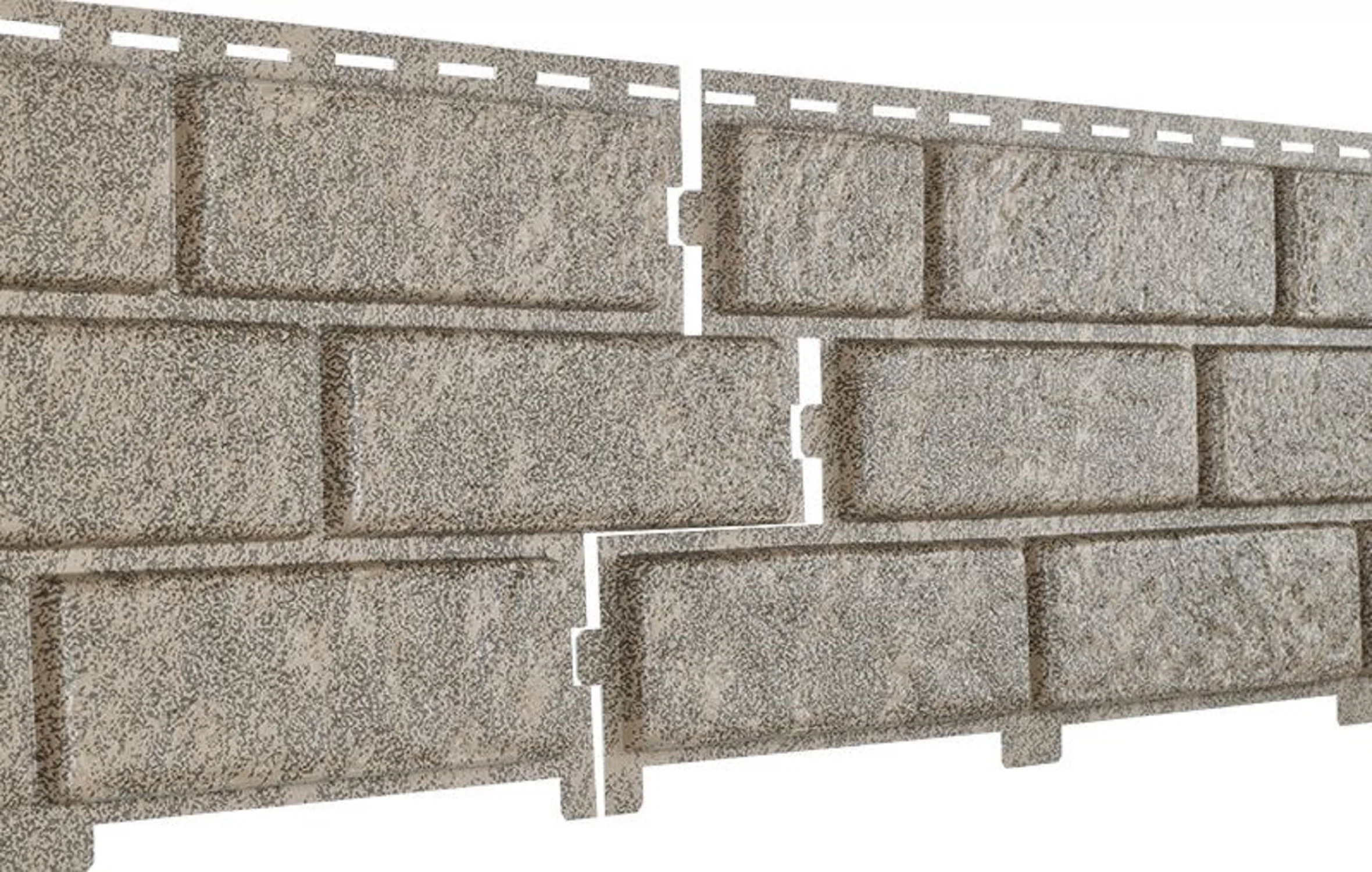 Изображение товара Фасадные панели Ю-Пласт Стоун Хаус Кирпич белый 3.19 м виниловые