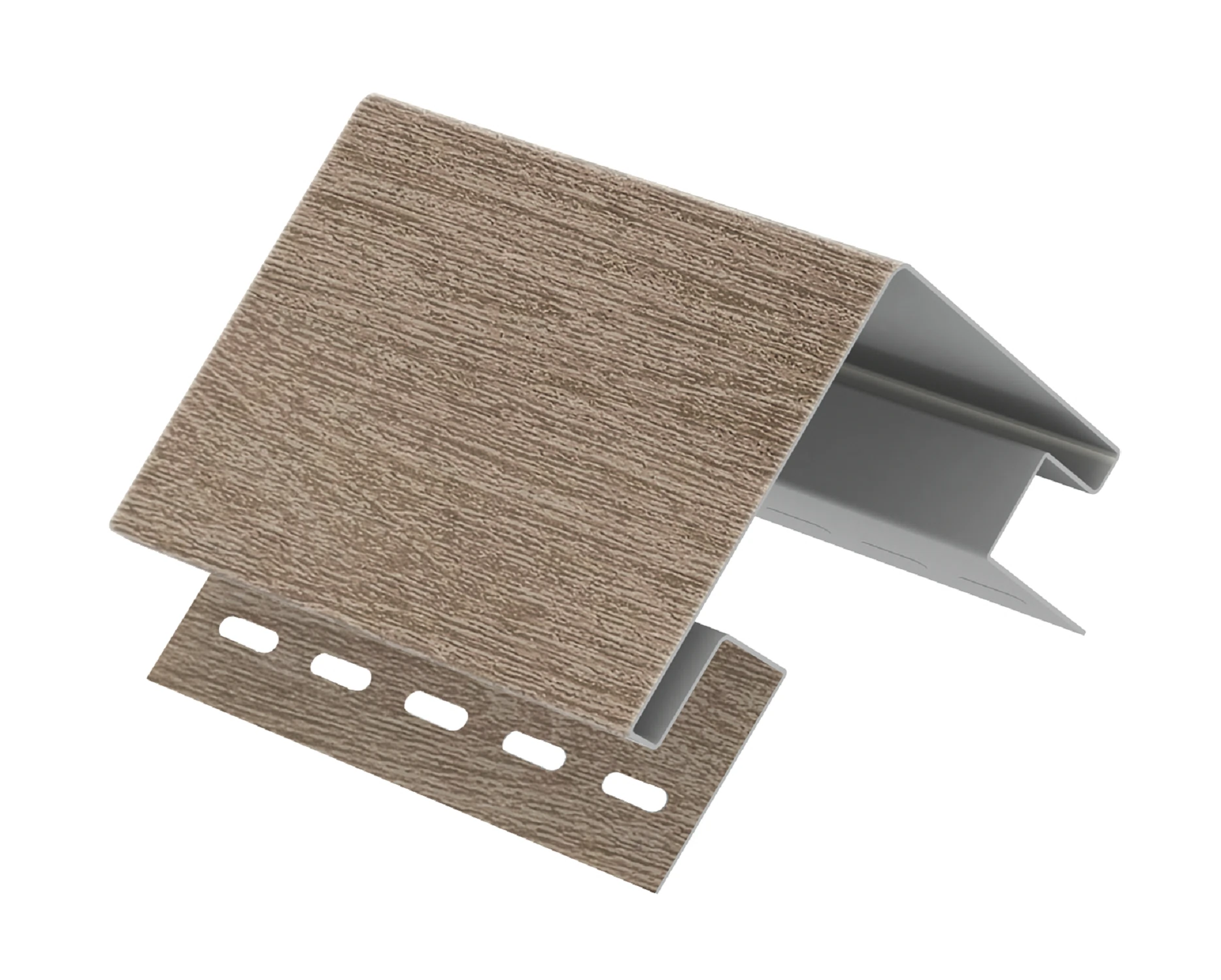 Изображение товара Наружный угол Timberblock Рейка фасадная Орех светлый 74 мм 3 м