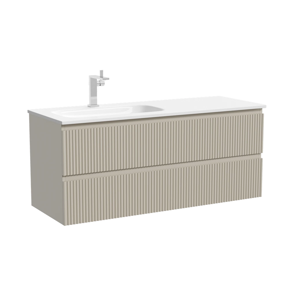 Изображение товара Тумба подвесная SANCOS Snob R левая 1195х445х500 с двумя ящиками и системой Soft close