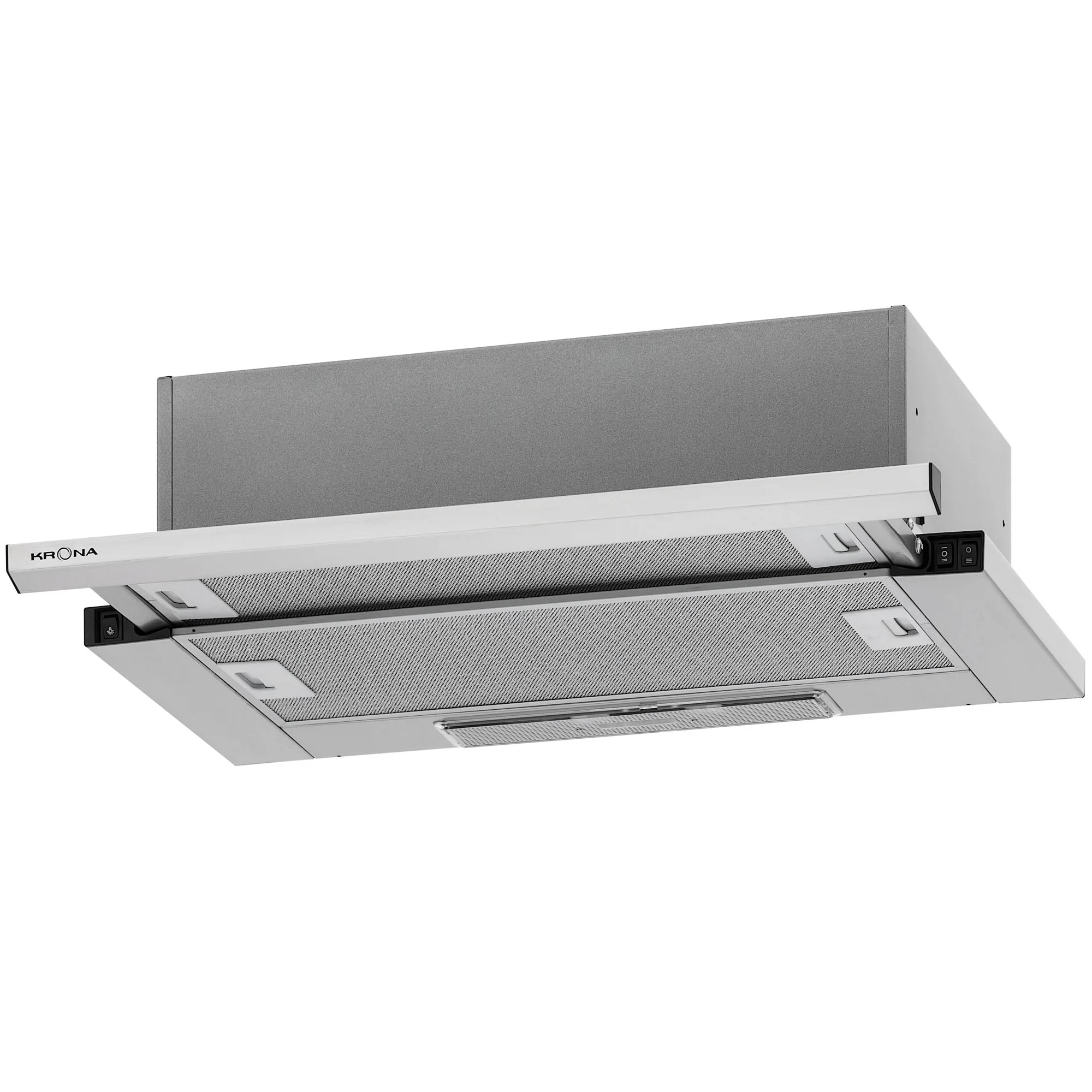 Изображение товара Вытяжка кухонная KRONA Kamilla slim 600 inox/inox (2 мотора) встраиваемая нерж. 60см