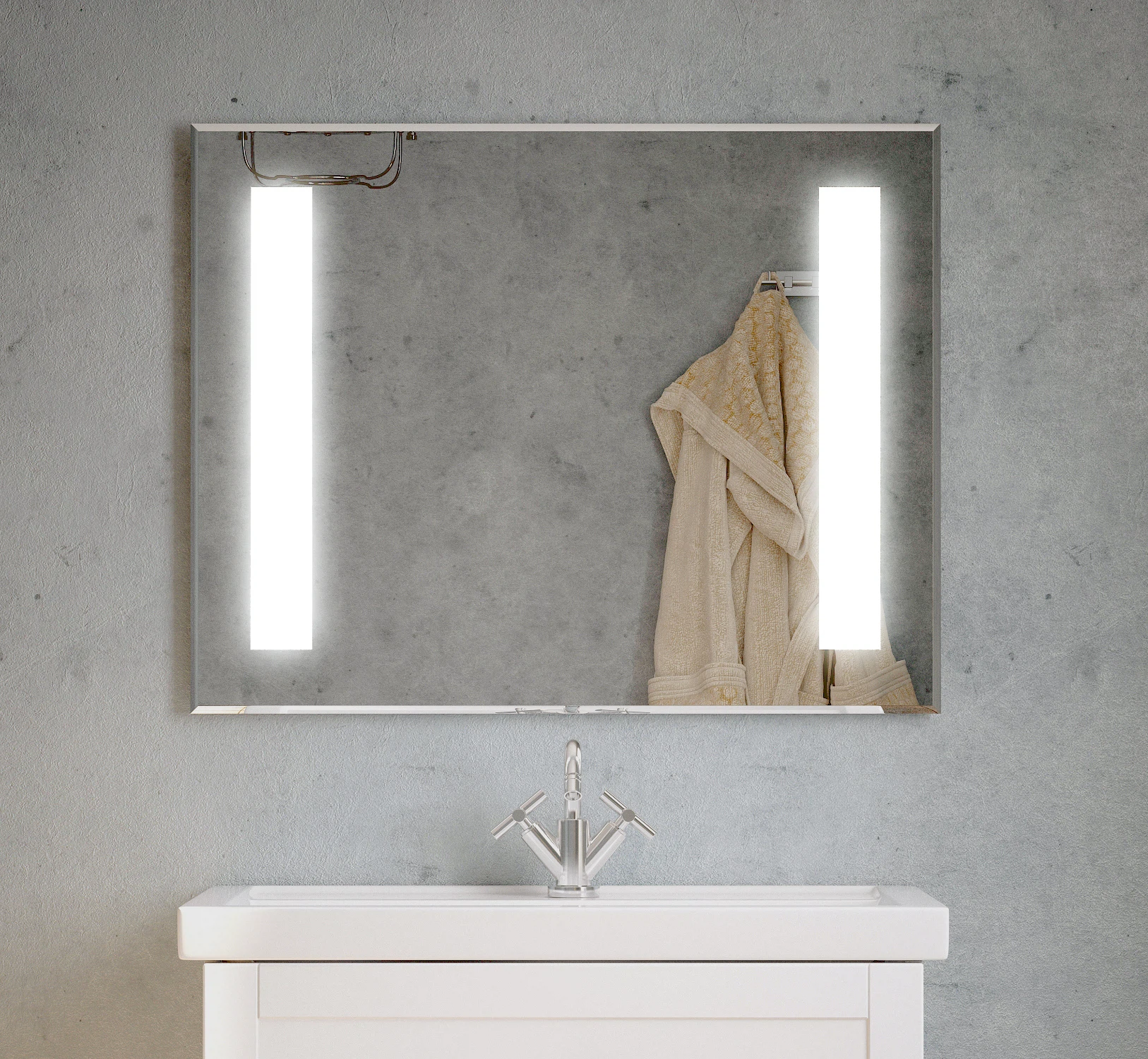 Изображение товара Зеркало LED "Альпина 75", белое, Corozo, SD-00001413