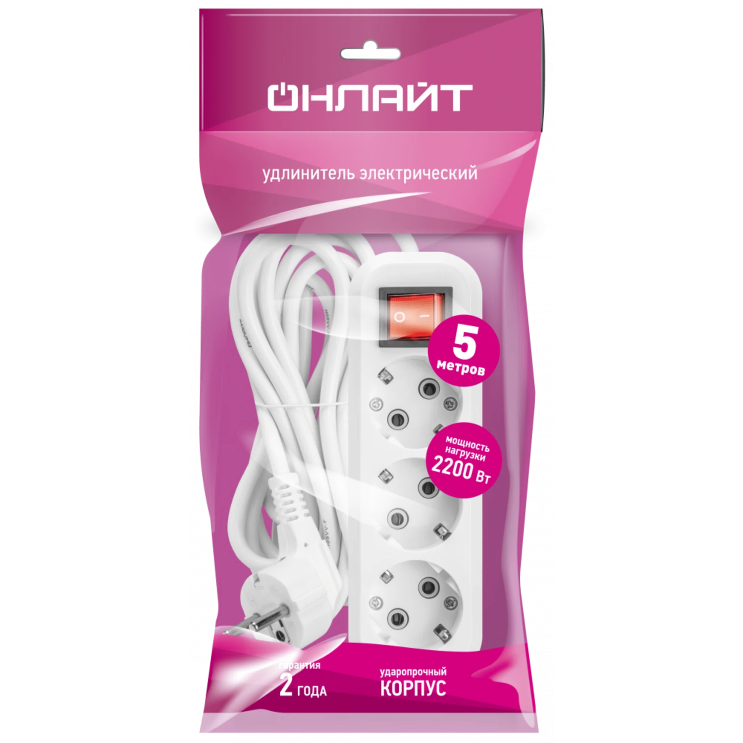 Изображение товара Удлинитель ONLIT 90 805 OPE-S-03-500-ESC-3x0.75 с заземлением