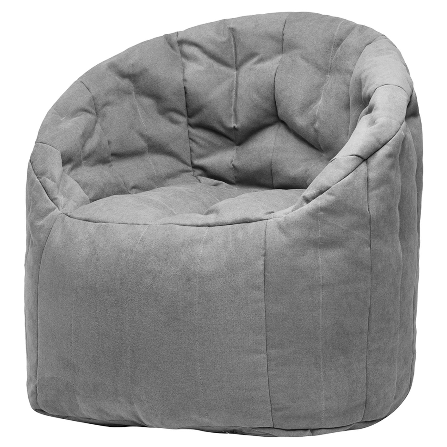 Изображение товара Кресло Пенек Австралия из мягкого велюра серого цвета