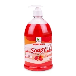 Жидкое мыло "Soapy" эконом "Грейпфрут" с дозатором 1000 мл. Clean&Green CG8239