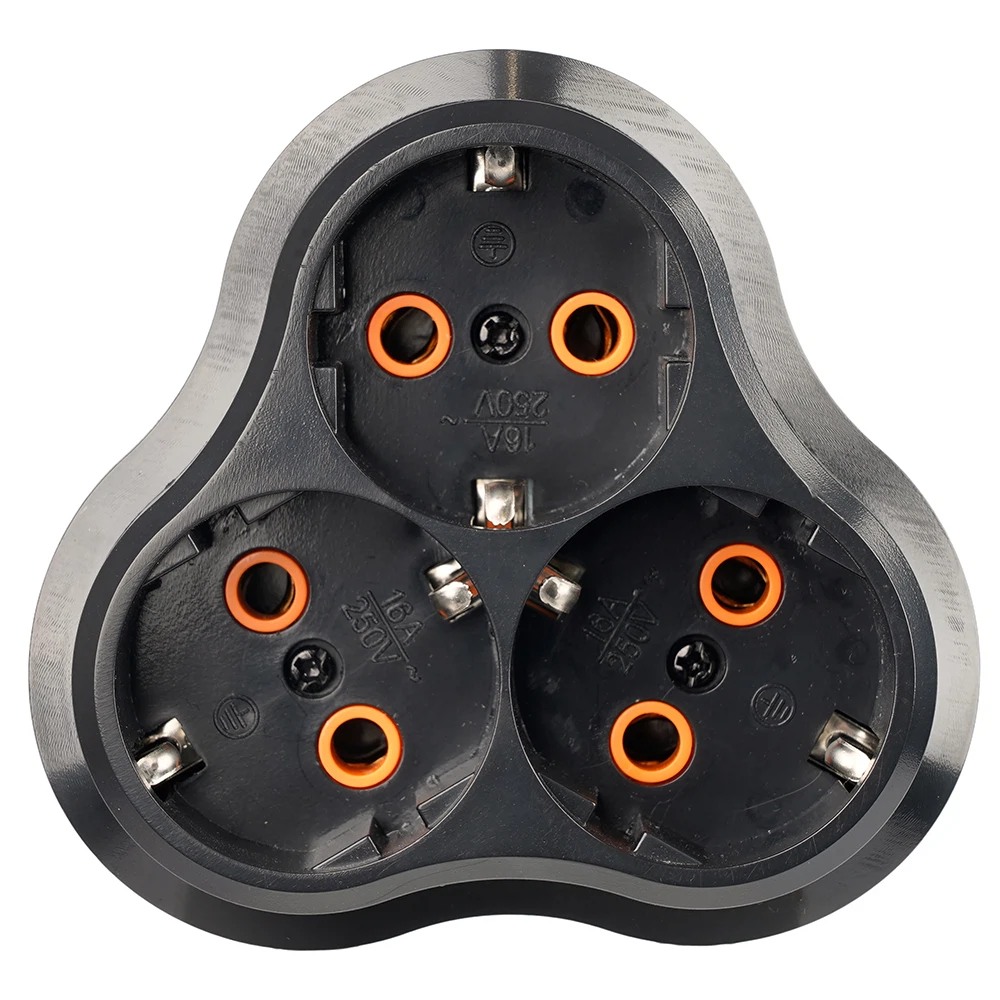 Изображение товара Разветвитель сетевой 3-местный с/з STEKKER ADP16-23-21, 250V, 16A, ABS пластик, черный
