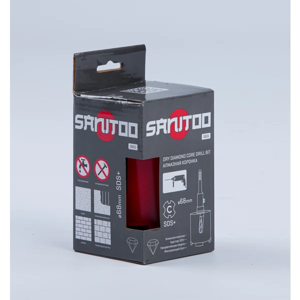 Изображение товара Алмазная коронка по бетону 68 мм в сборе для быстрого сверления
