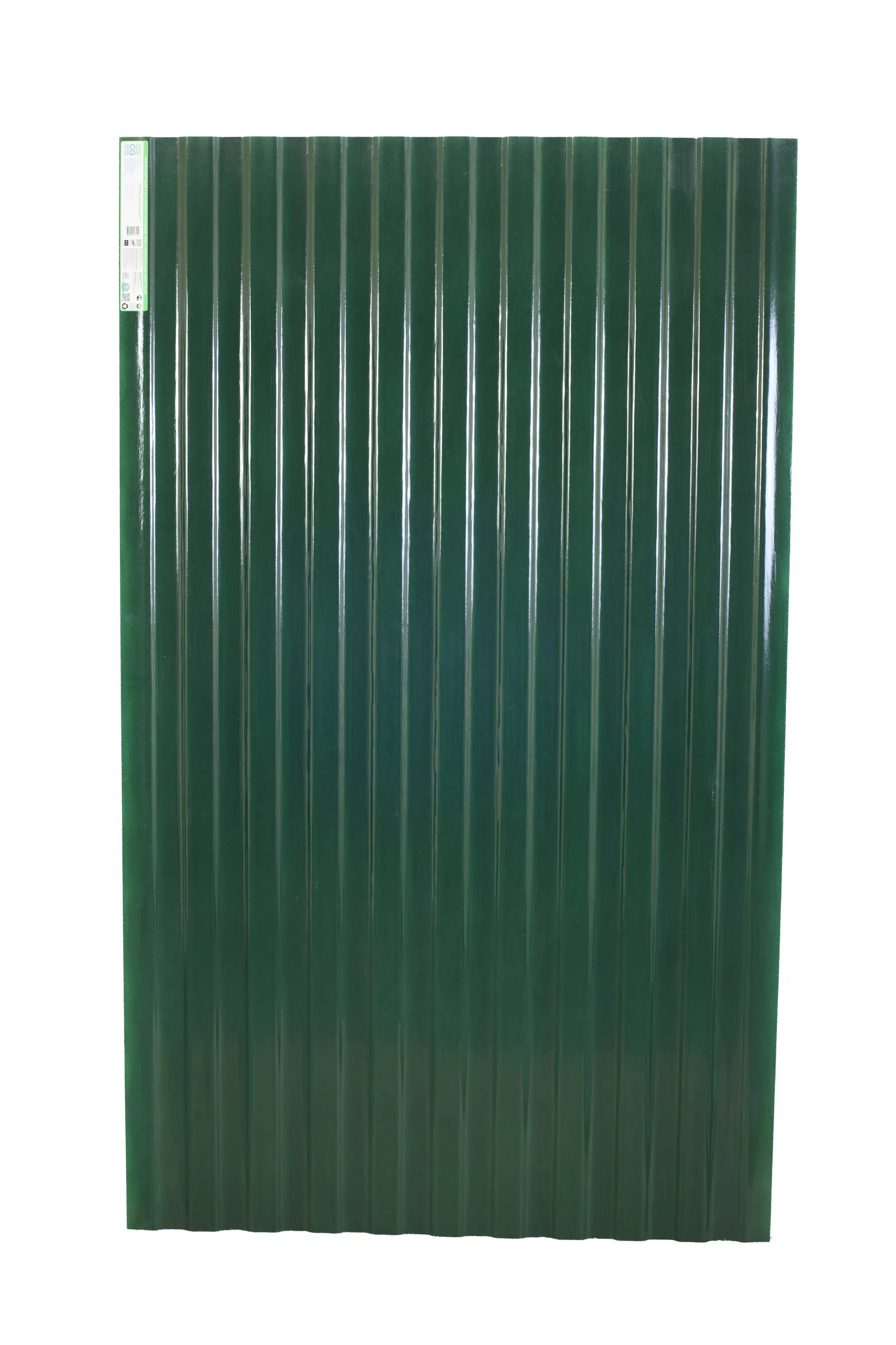 Изображение товара Композитный лист COMPOGLASS КРИСТАЛЛ трапеция С-8 глянцевый 0,8 мм 1200х2000 мм зеленый
