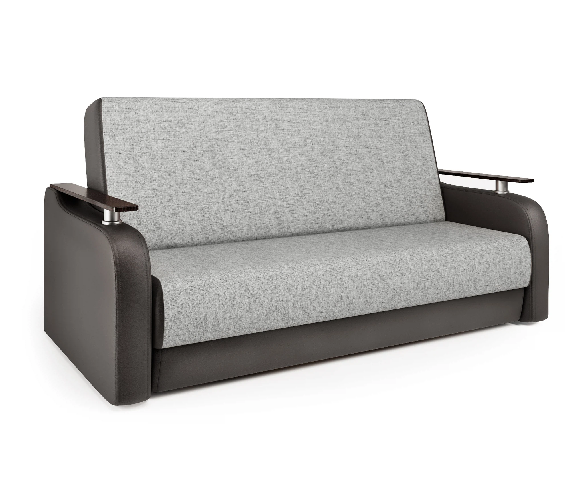 Изображение товара Диван-книжка Грант Д 140 экокожа шоколад и серый шенилл