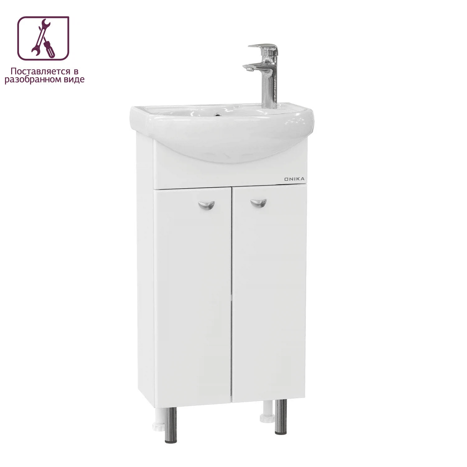 Изображение товара Тумба Onika Азов 40 напольная, белая, разборная (ум. Азов 40)