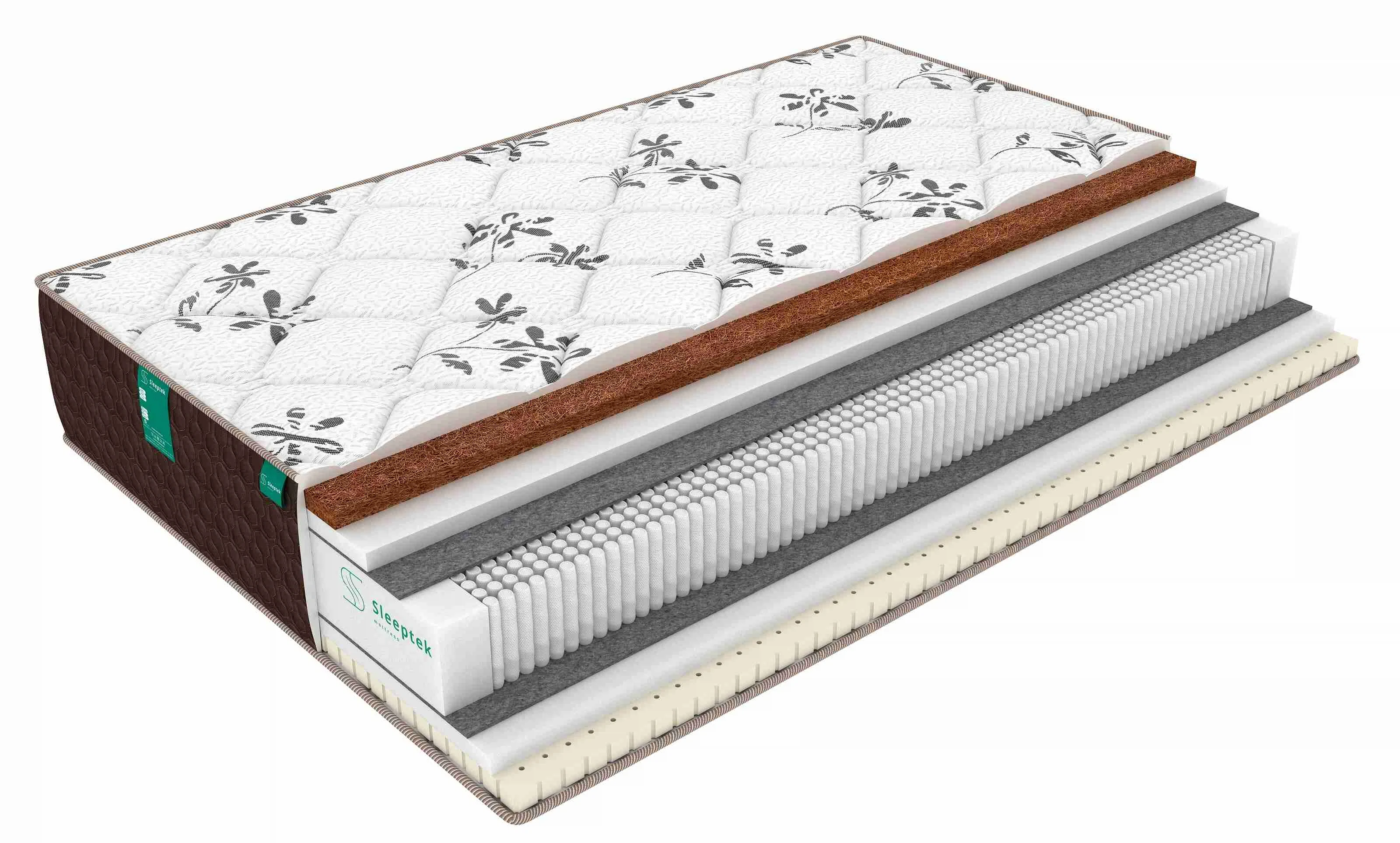Изображение товара Матрас Sleeptek Lux Latex Cocos Norma 80x200 см с независимым пружинным блоком