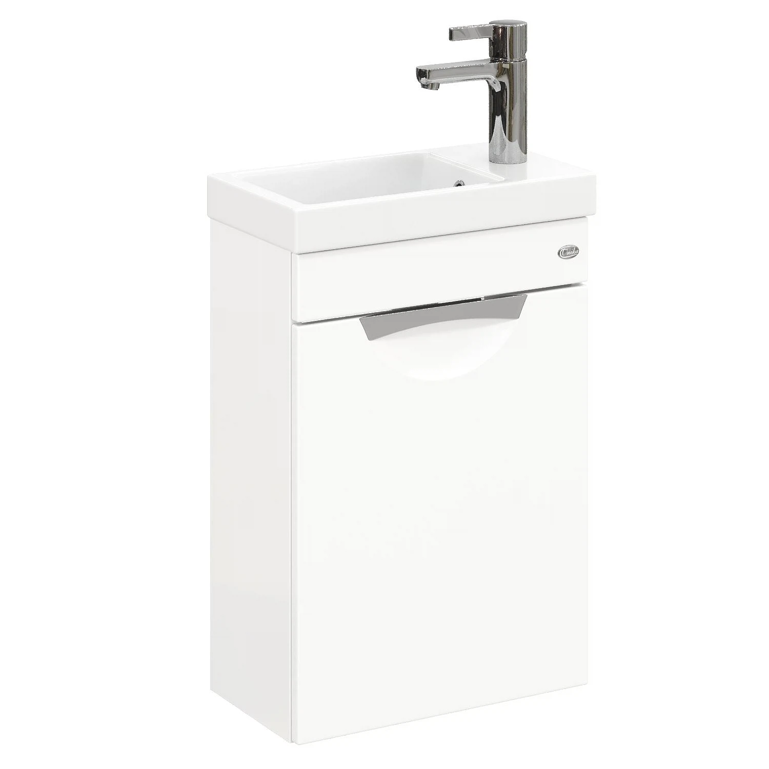 Изображение товара Подвесная белая тумба для ванной Onika Комо 40 для раковины Santek Миранда 40