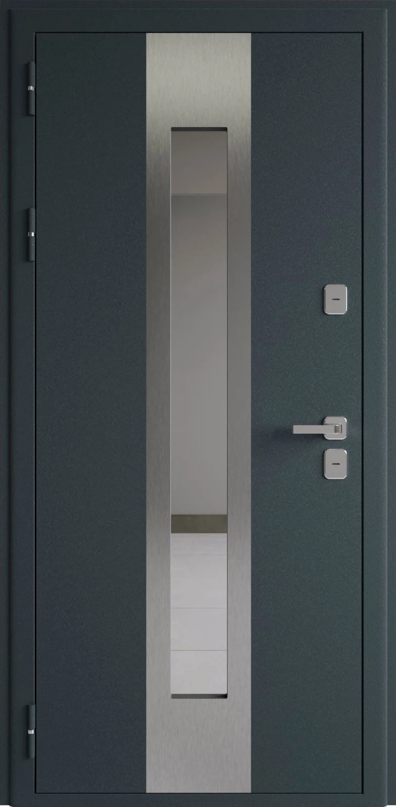 Изображение товара Входная дверь BERSERKER TERMAX Lumi 100 для коттеджа и дома с терморазрывом и зеркальным стеклом