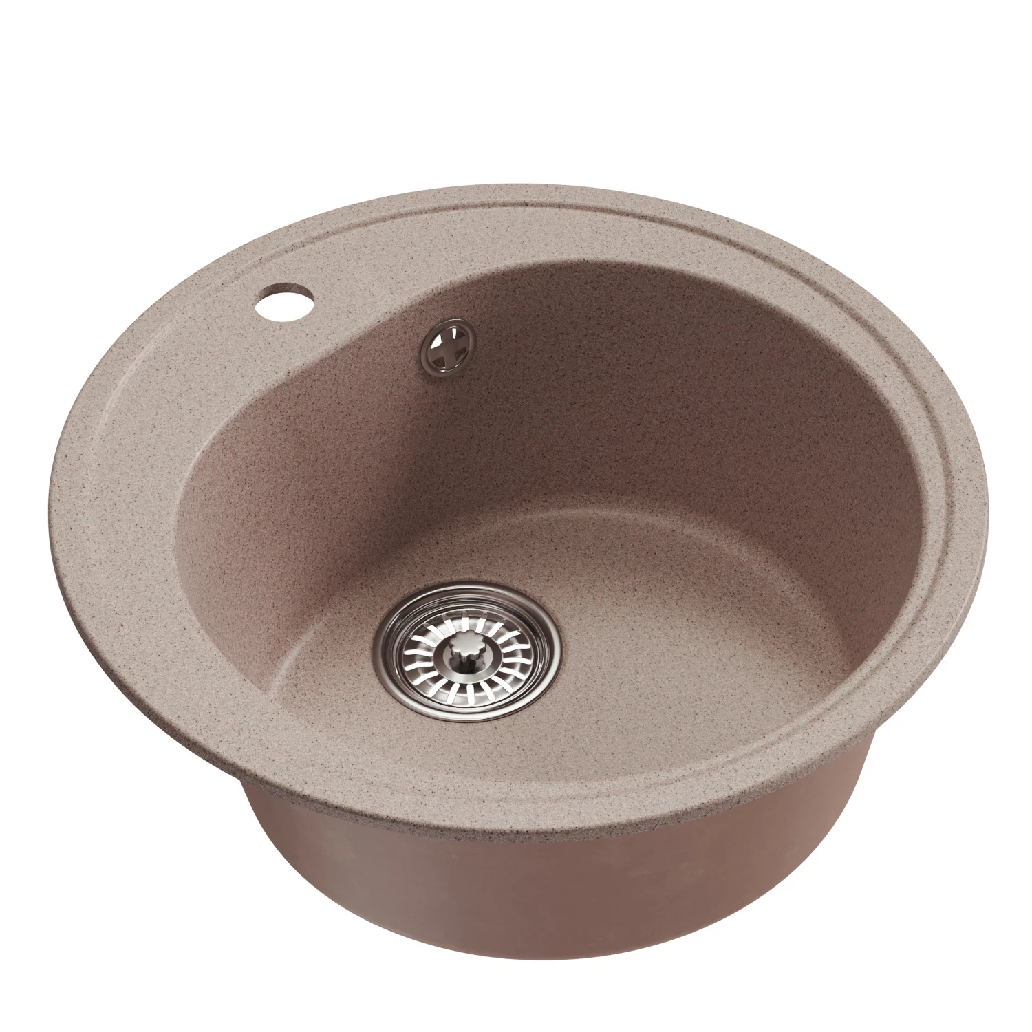 Изображение товара Мойка кухонная из искусственного мрамора ML-GM11 круглая песочная