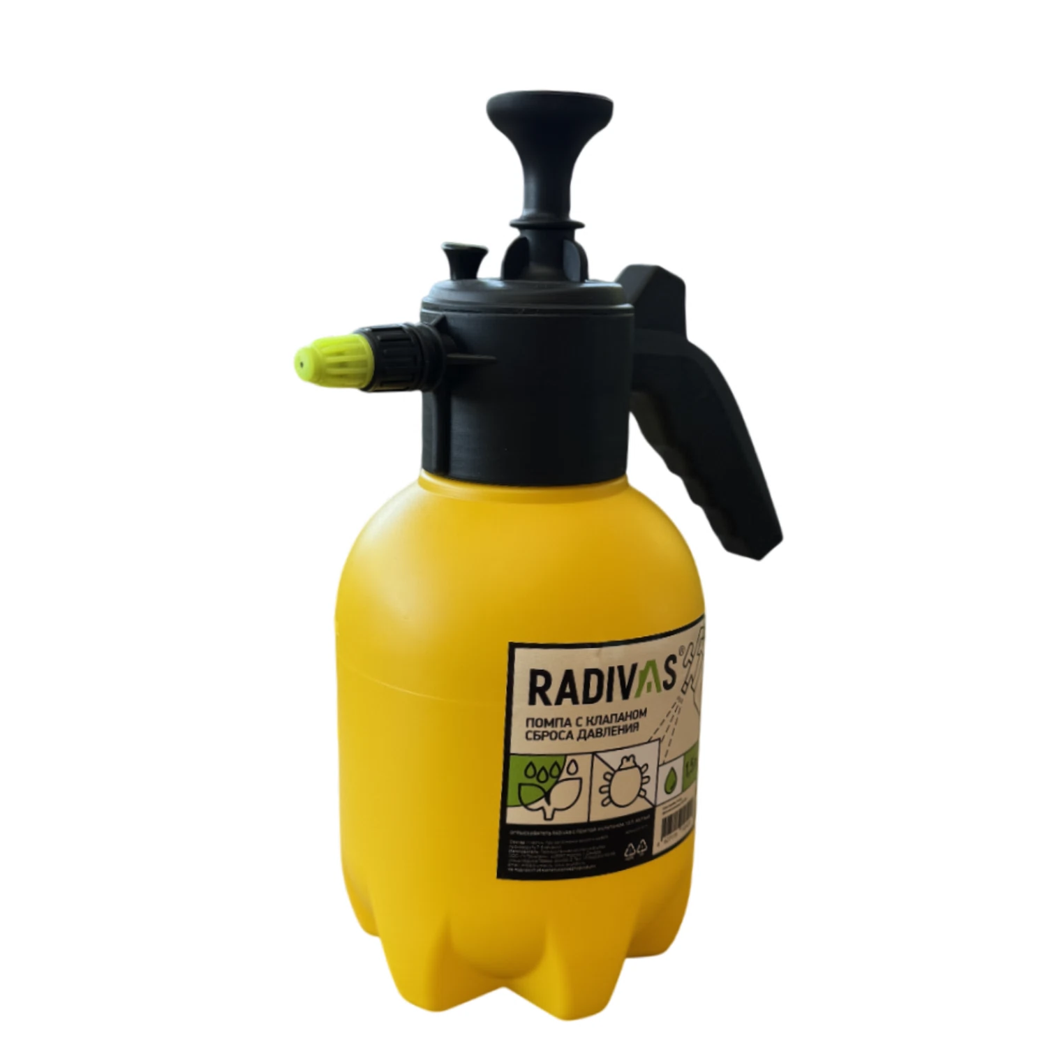Изображение товара Опрыскиватель Radivas 2л с помпой и клапаном для сада и дома