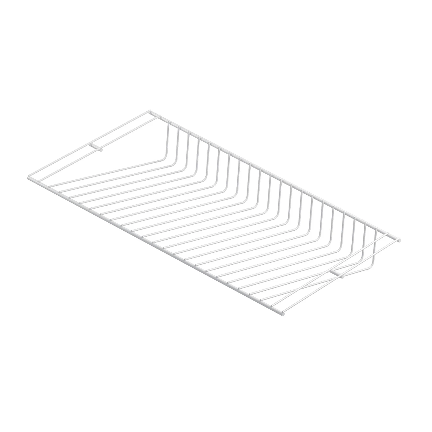 Изображение товара Полка для обуви Larvij L9438WH белая одноуровневая 603x306 мм