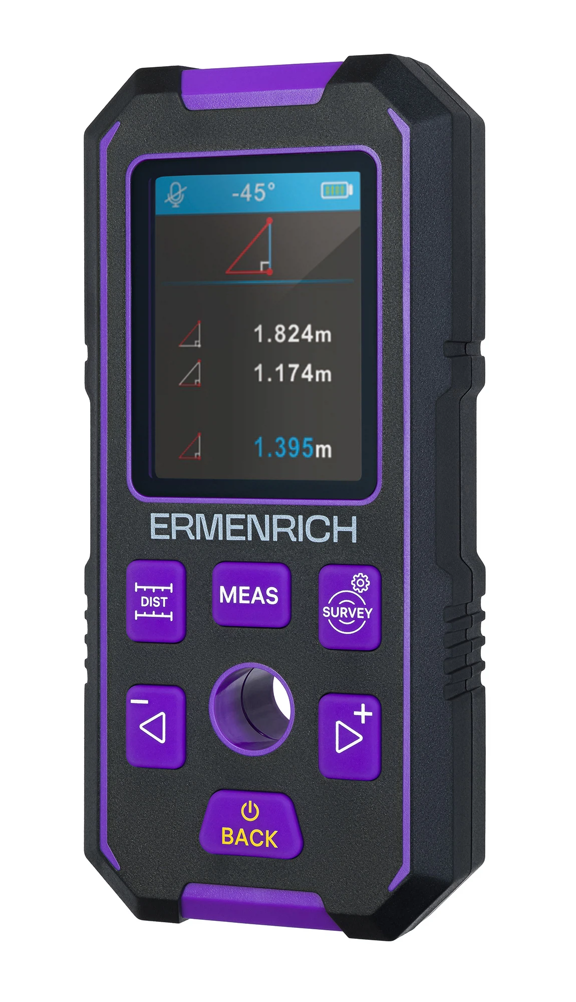 Изображение товара Детектор скрытой проводки Ermenrich Ping SM90, фиолетовый