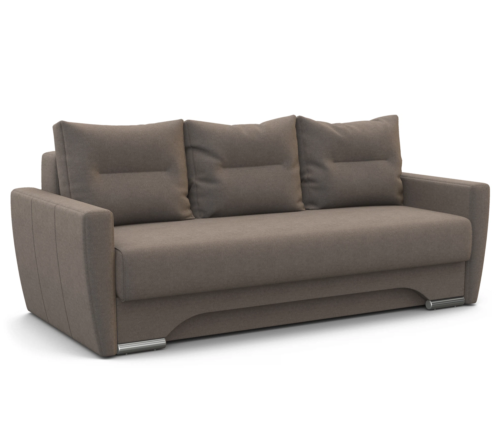 Изображение товара Диван-кровать Опера 130 светло-коричневый велюр стильное решение для гостиной