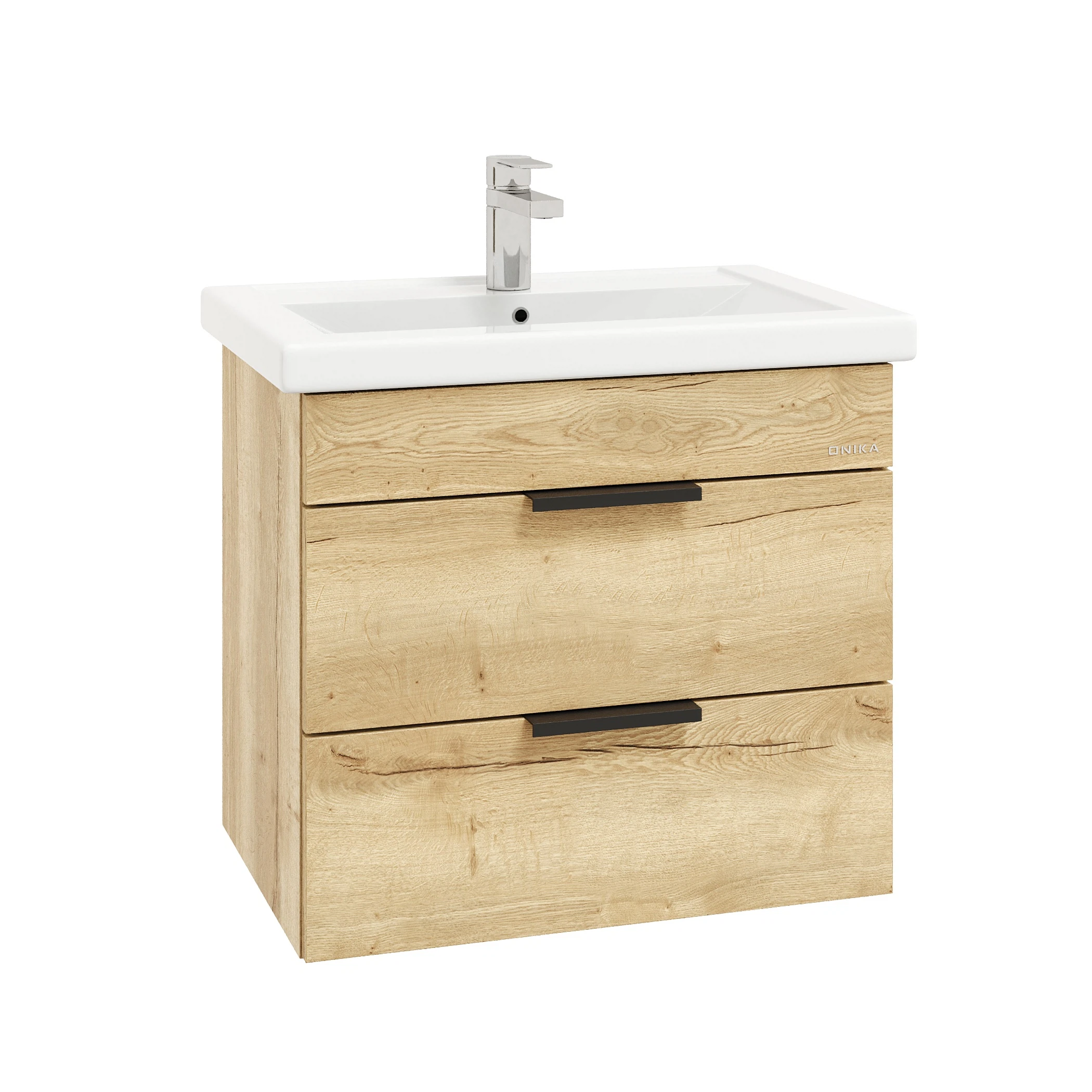 Изображение товара Подвесная тумба для ванной комнаты ONIKA Легран 60 дуб галифакс, 2 ящика